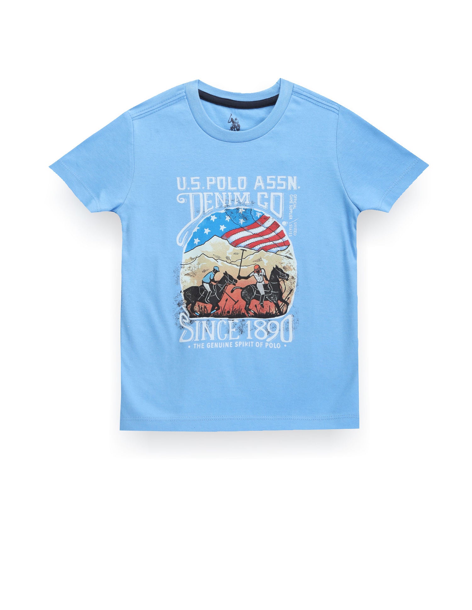 Boys Crew Neck Brand Print T-Shirt