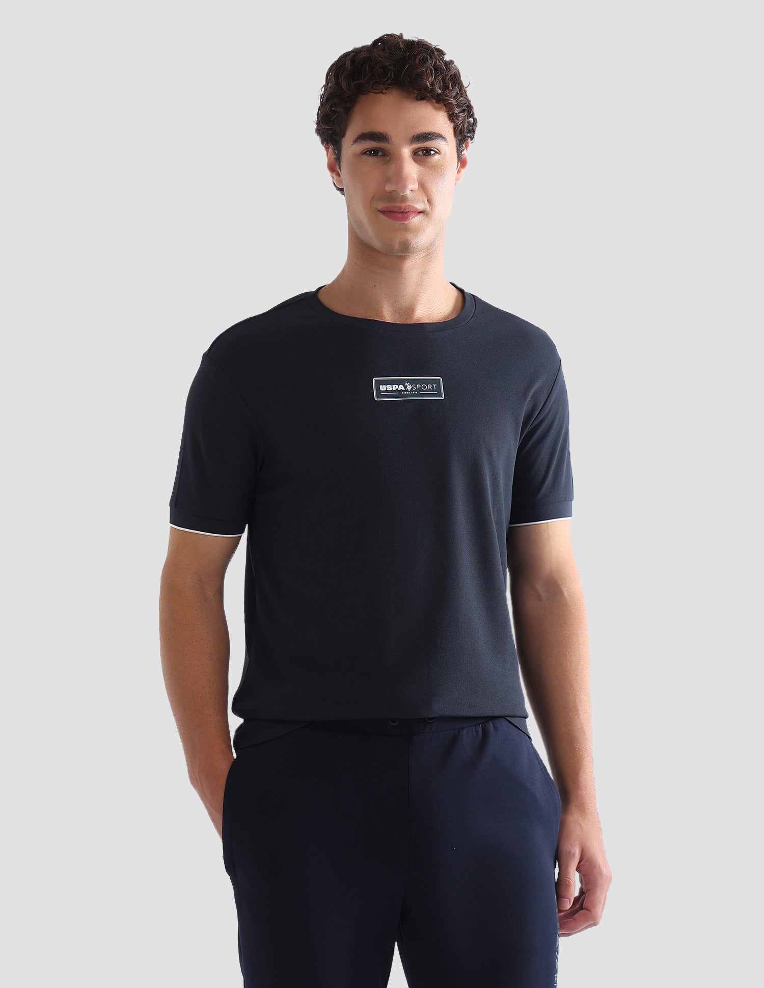Solid Slim Fit Active T-Shirt