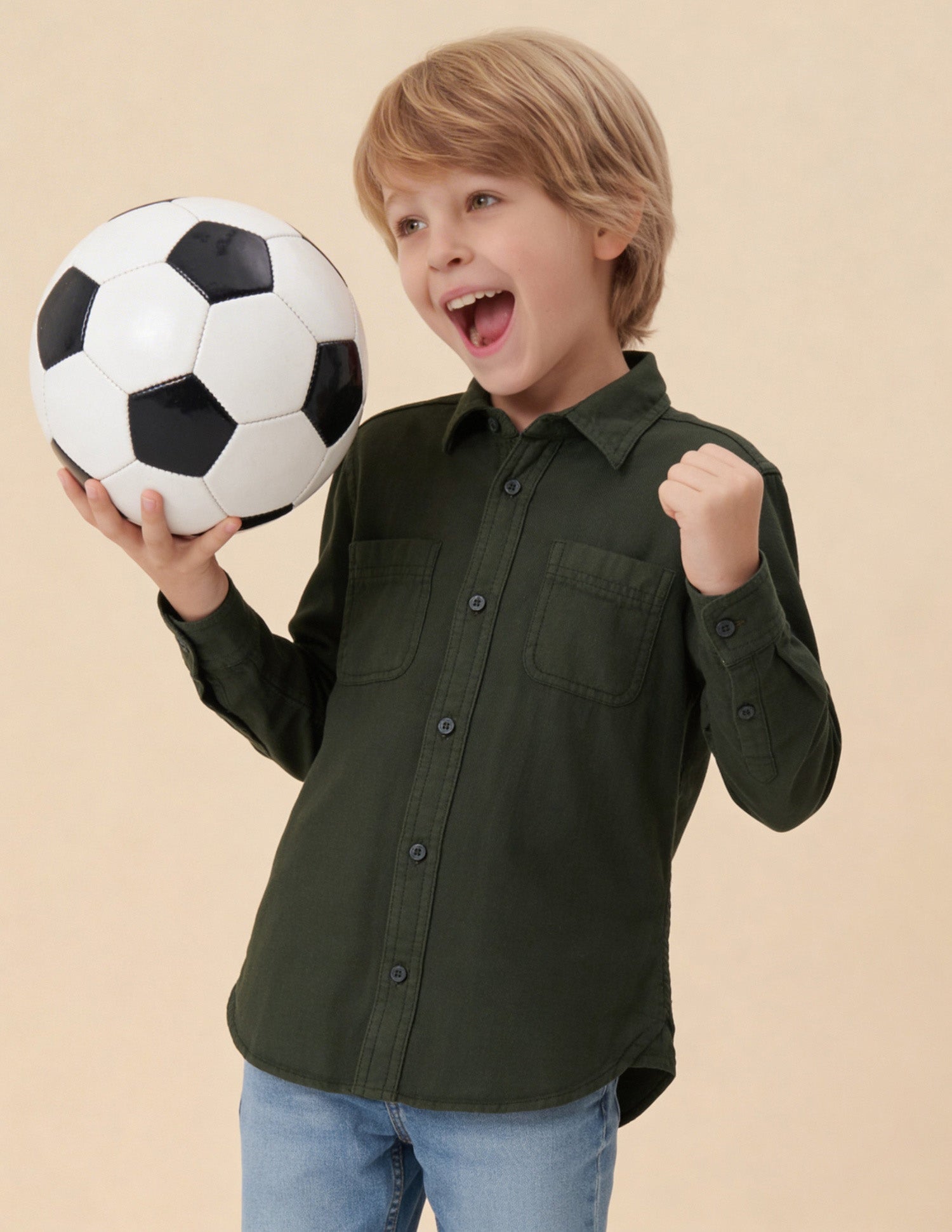 Solid Twill Shirt Olive - U.S. Polo Assn. India | Large