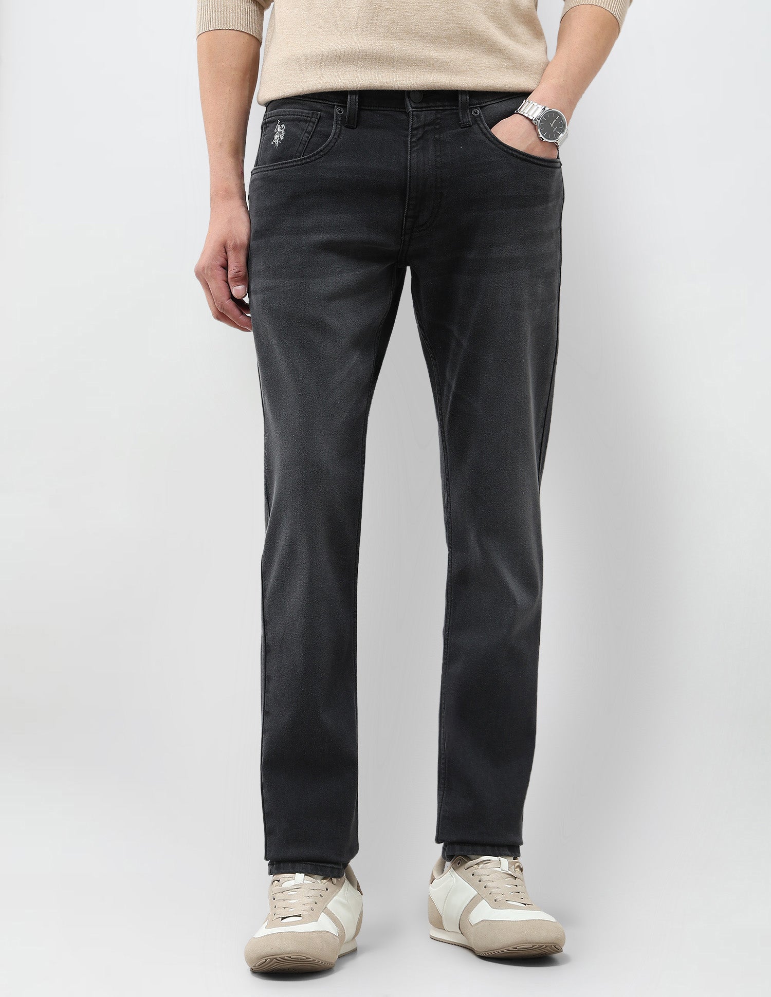 Brandon Slim Tapered Fit Whiskered Jeans