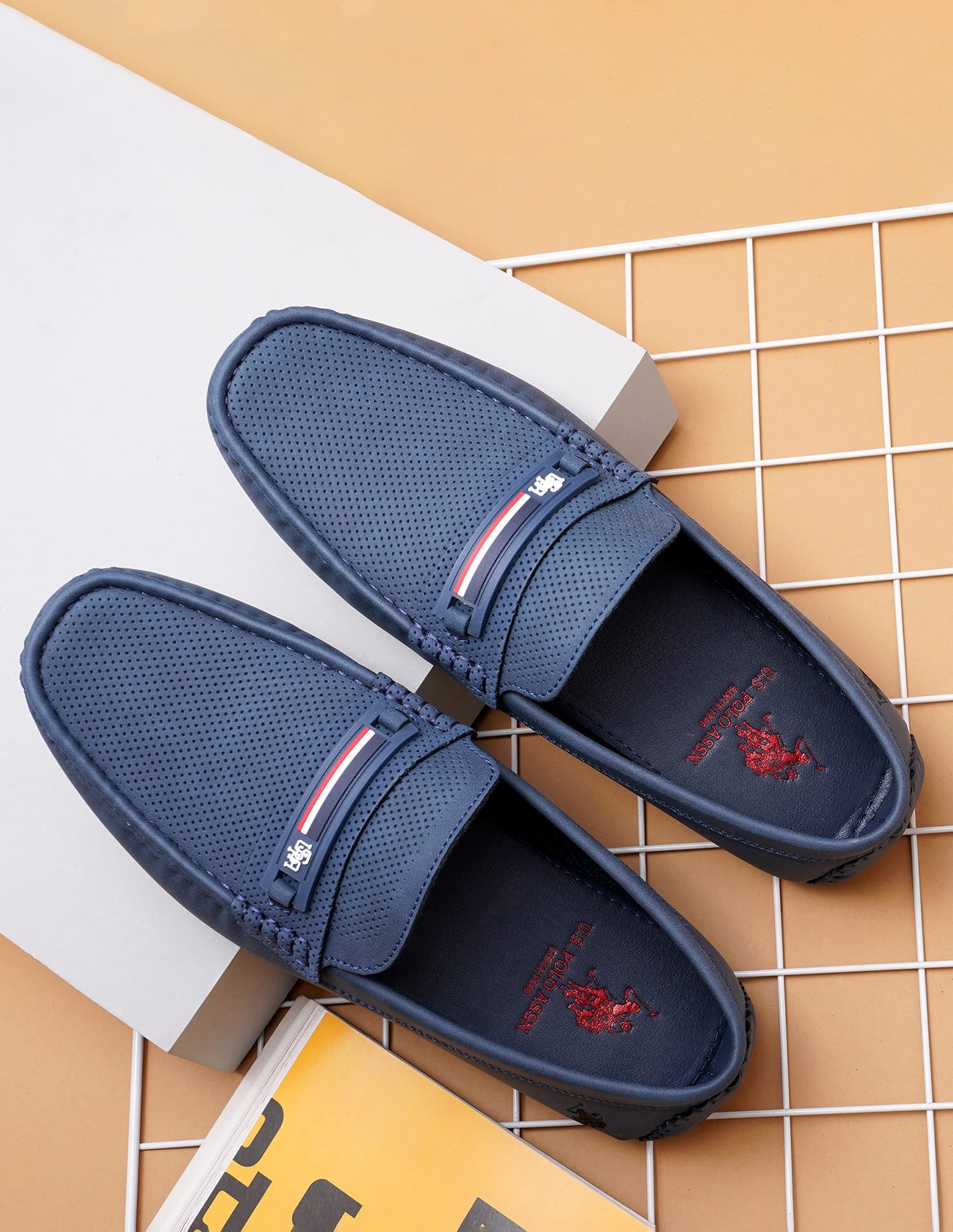 Men Barnes 5.0 Textured Loafers Navy - U.S. Polo Assn. India | Large