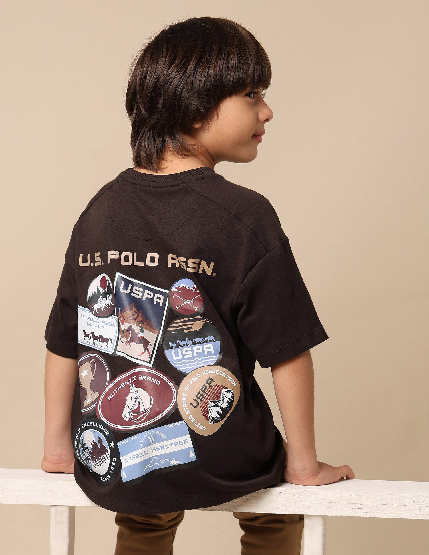 Boys Graphic Brand Printed Boxy Fit T Shirt