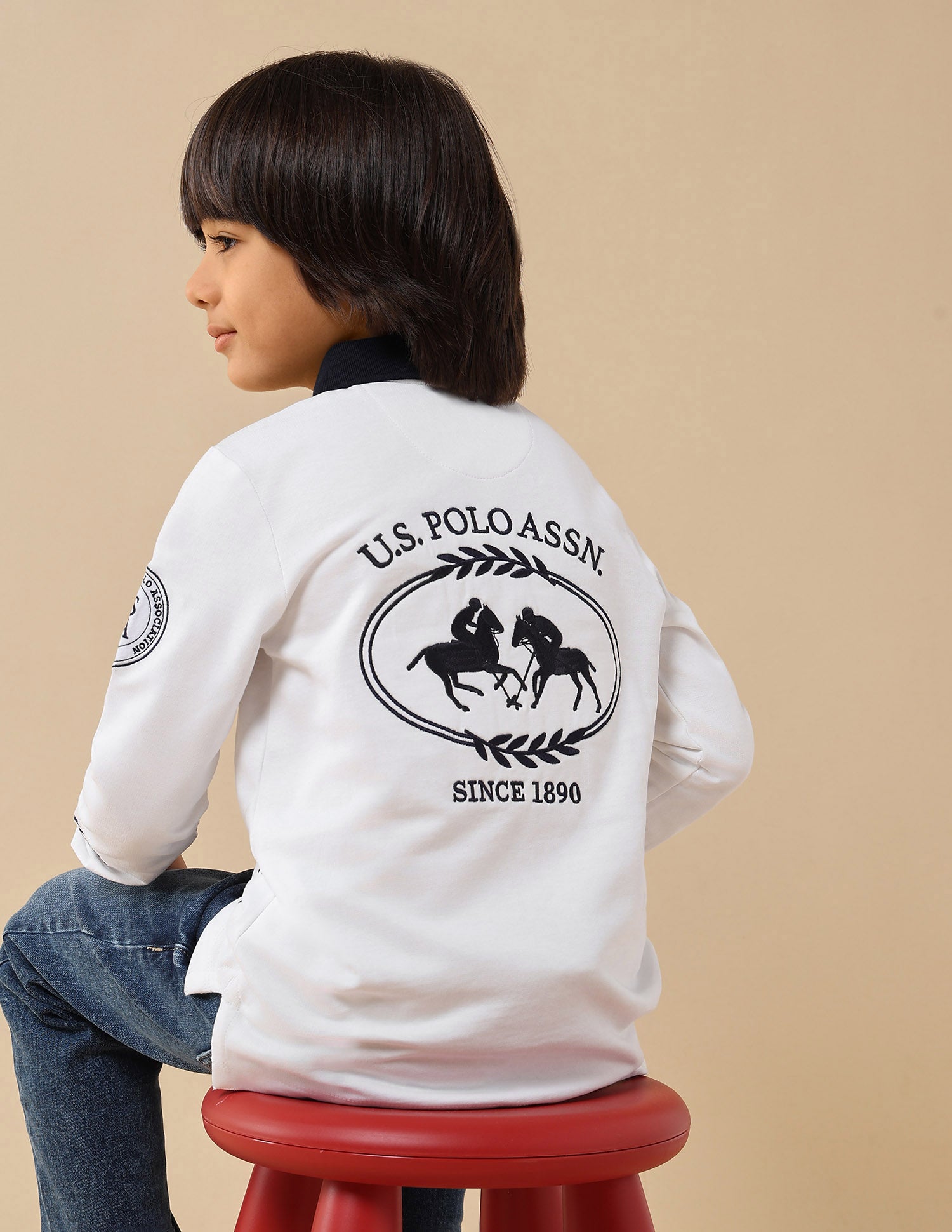 Boys Graphic Brand Embroidered Regular Fit Polo Shirt