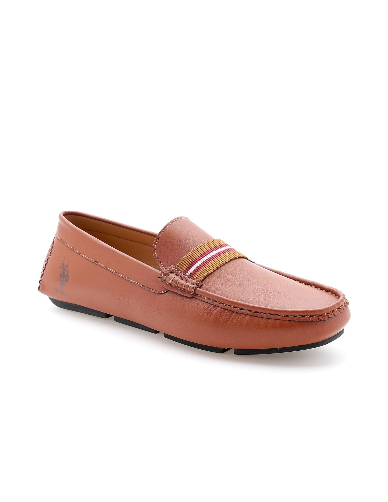 Men Stripe Tape Bickford 4.0 Slip On Shoes Tan - U.S. Polo Assn. India | Large