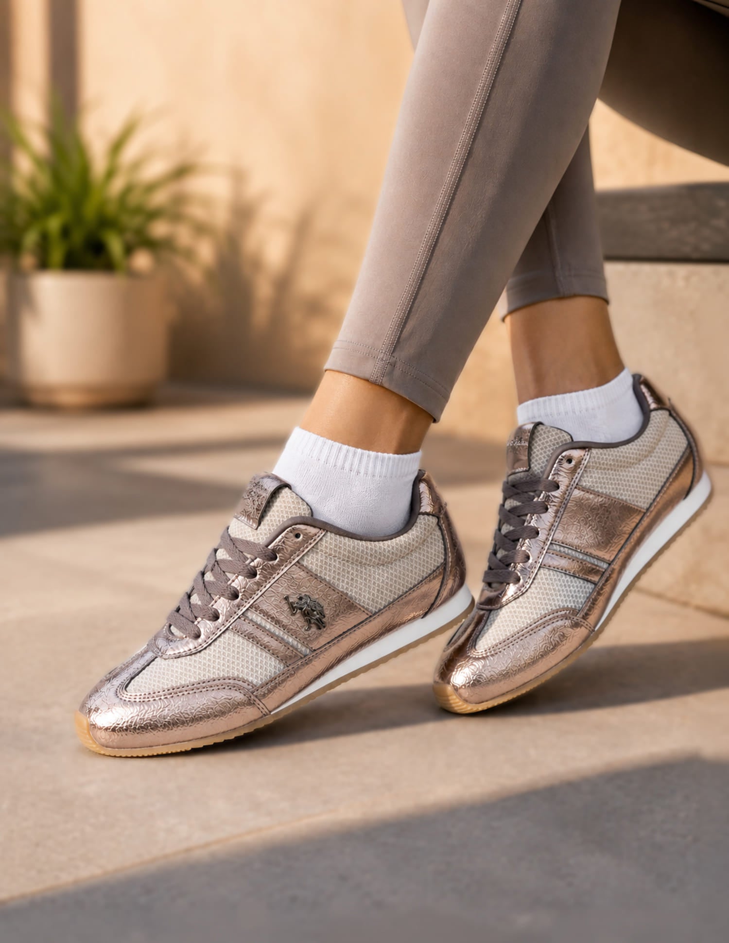 Reverie Grey Sneakers Shoes Grey - U.S. Polo Assn. India | Large