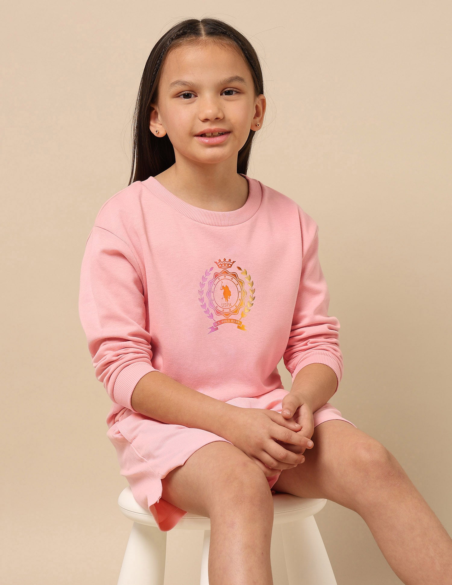 Girls Graphic Print Sweatshirt