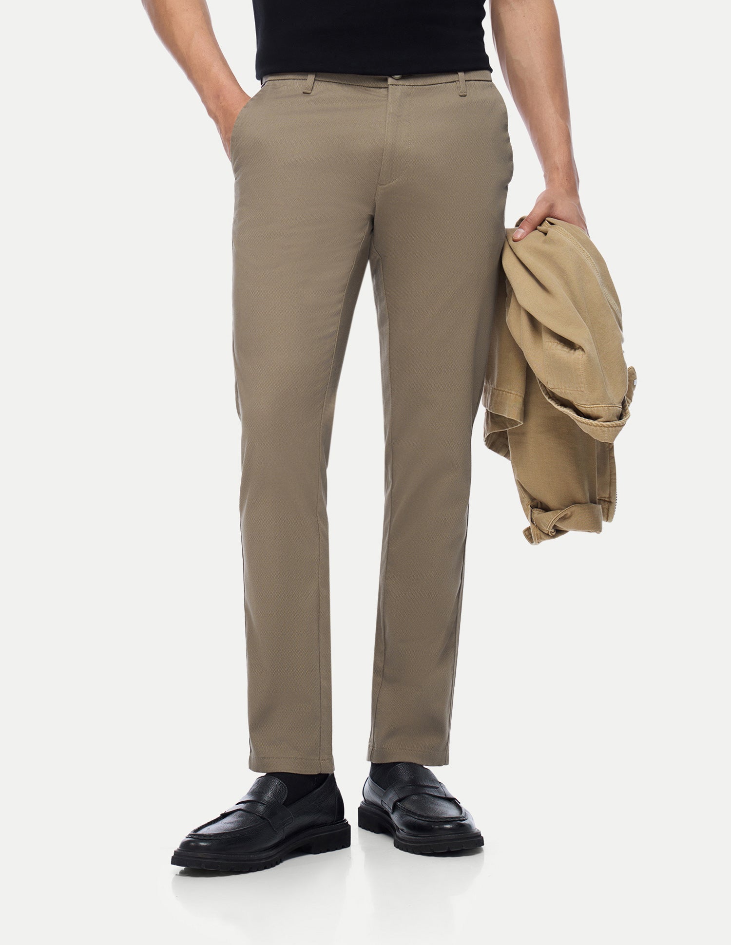 Austin Trim Regular Fit Satin Trousers Brown - U.S. Polo Assn. India | Large