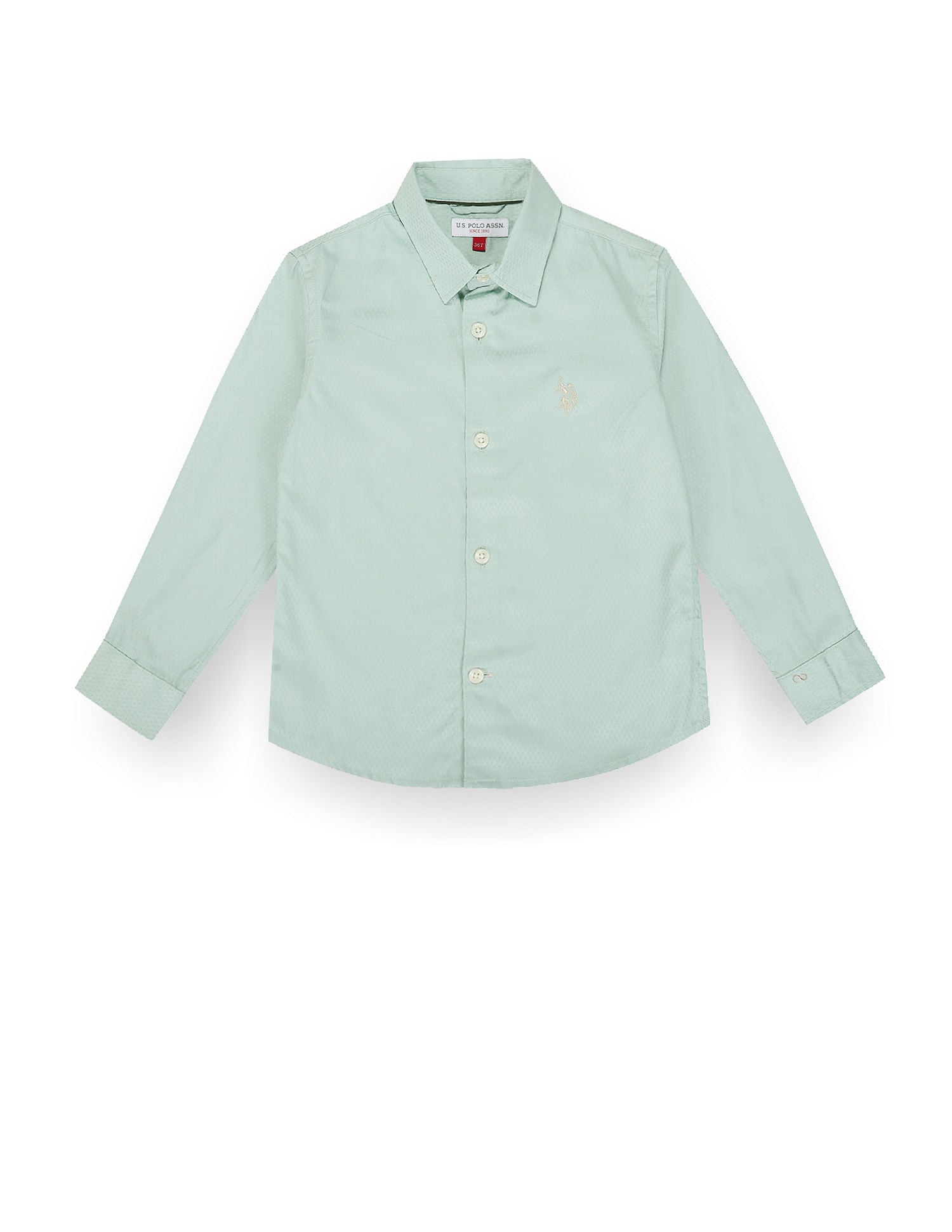 Boys Self Design Sateen Shirt