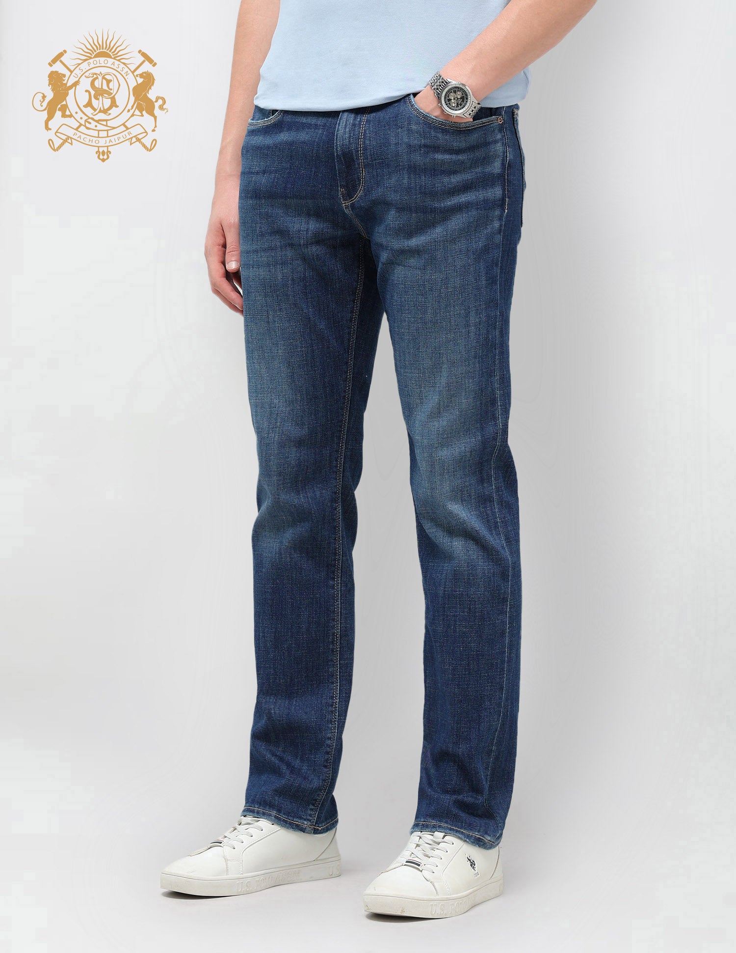 Harold Slim Straight Fit Blue Jeans
