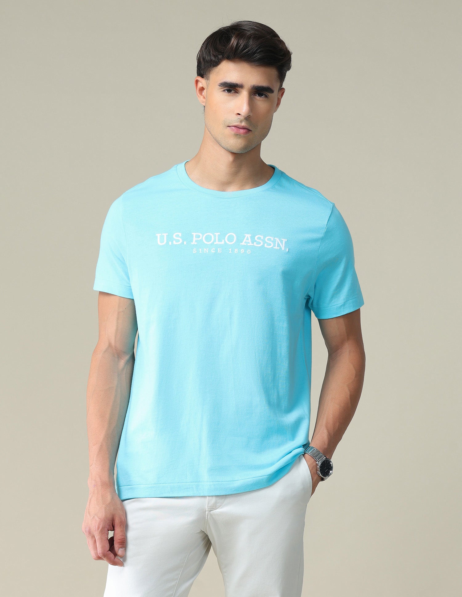 Brand Embroidered Cotton T-Shirt