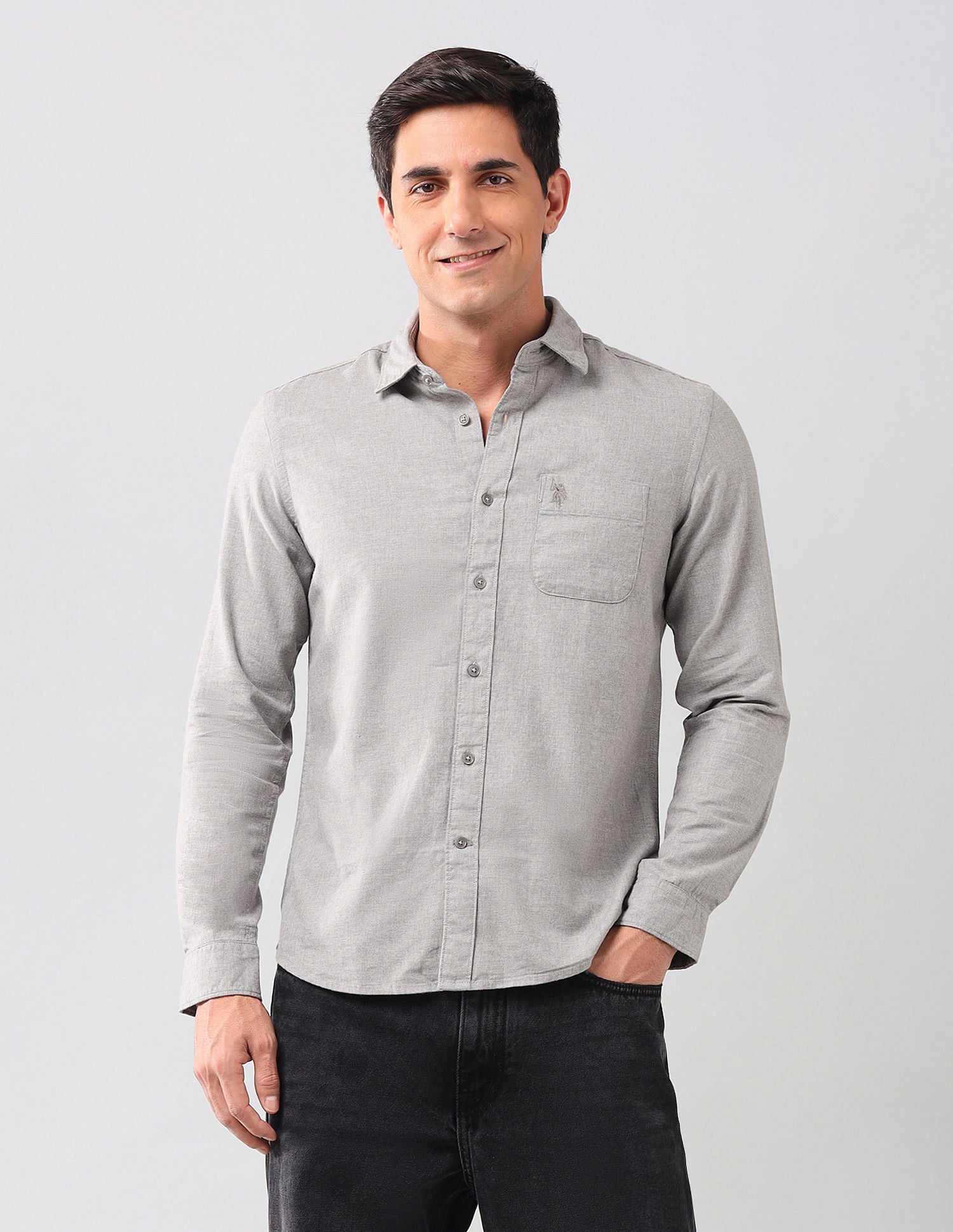 Heathered Pure Cotton Shirt