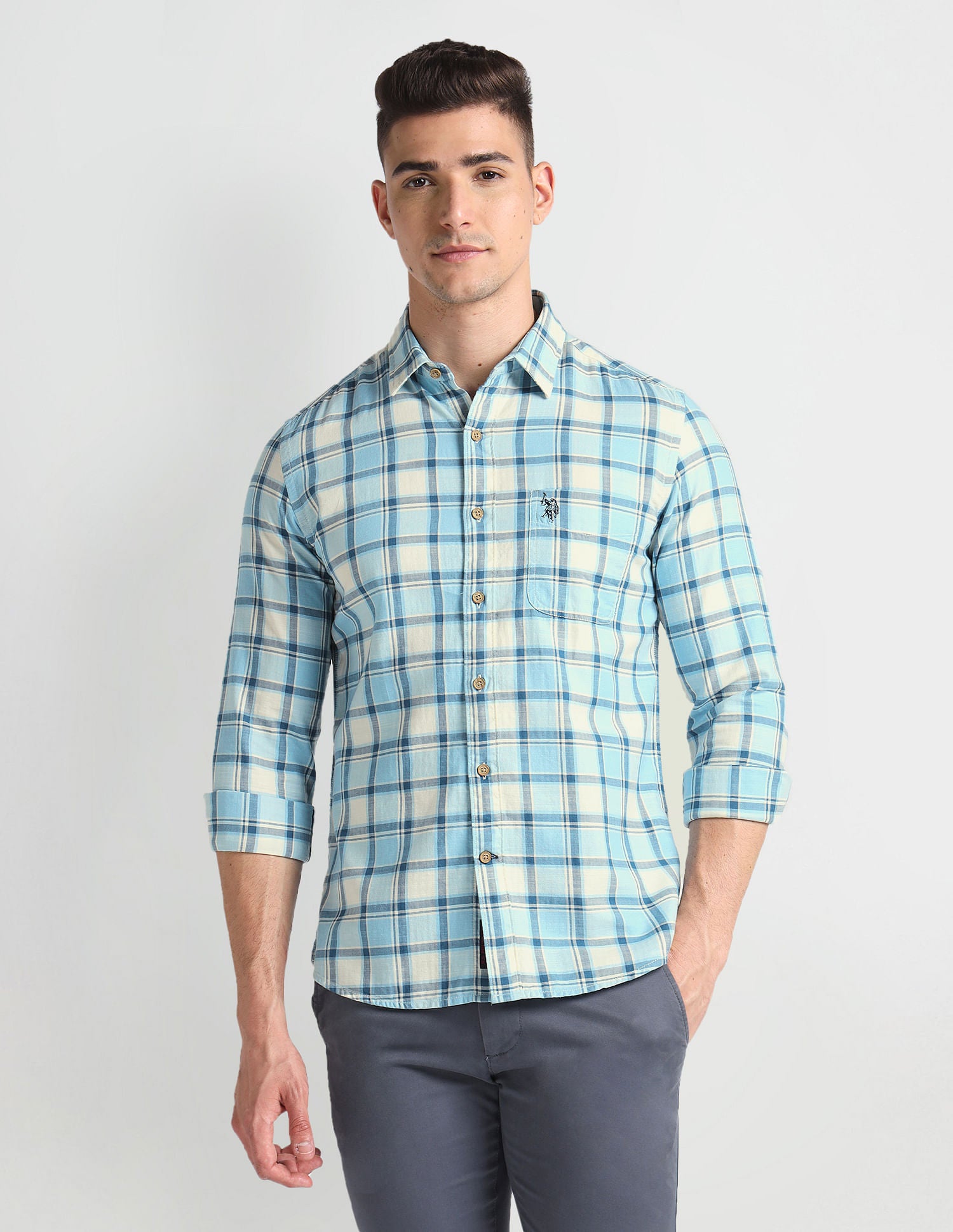 Tartan Check Herringbone Shirt