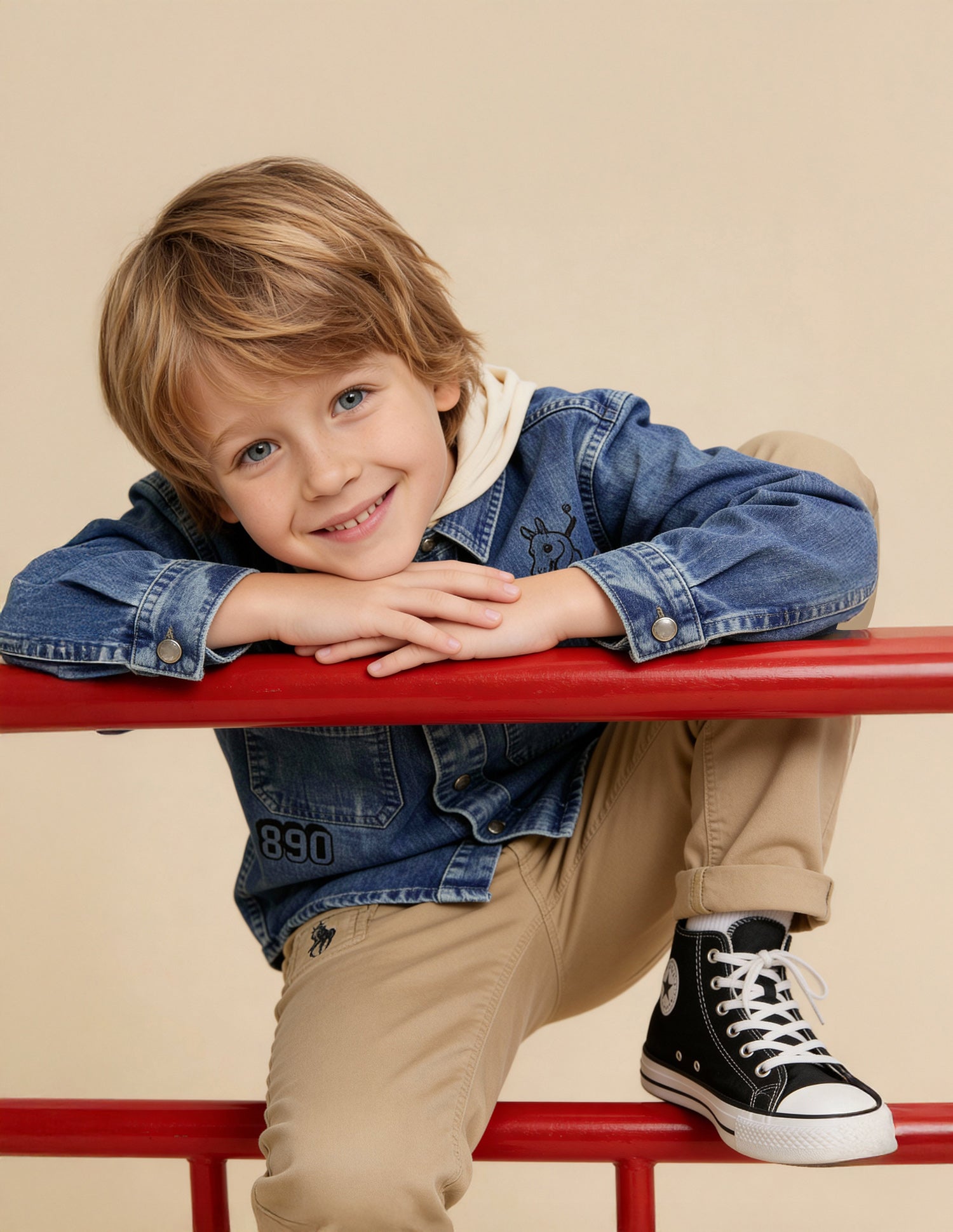 Boys Hooded Graphic Printed Shirt