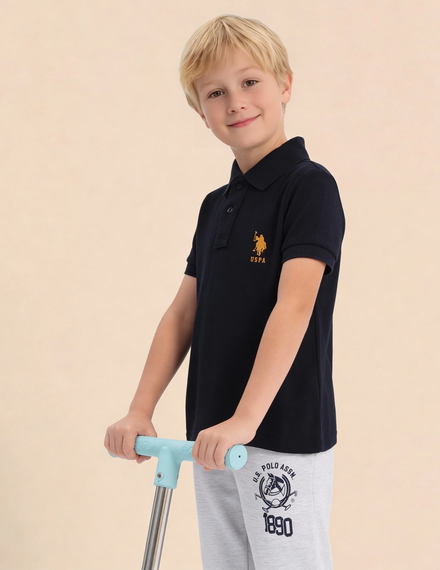 Pure Cotton Solid Polo Shirt