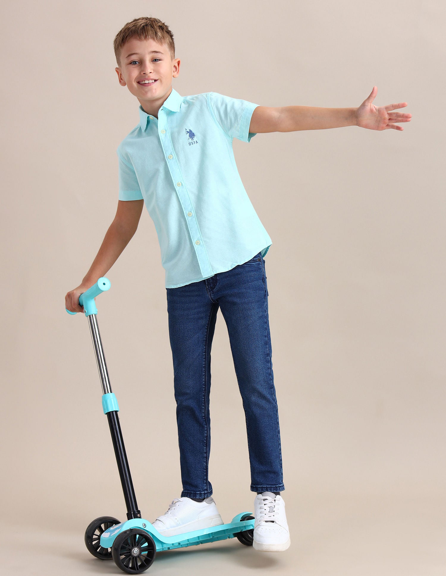 Boys Pure Cotton Regular Fit Shirt