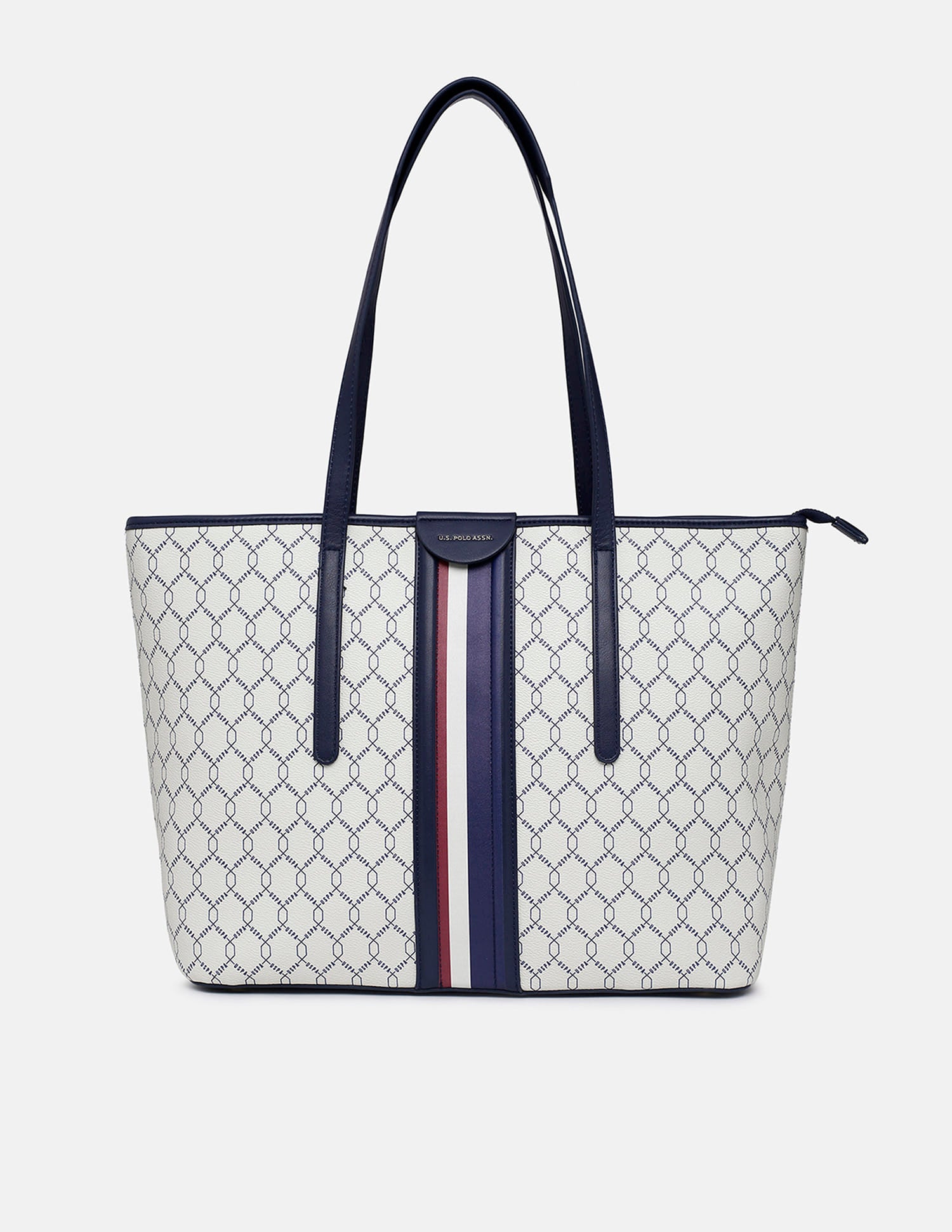 Cami Monogram Tote Bag Navy - U.S. Polo Assn. India | Large