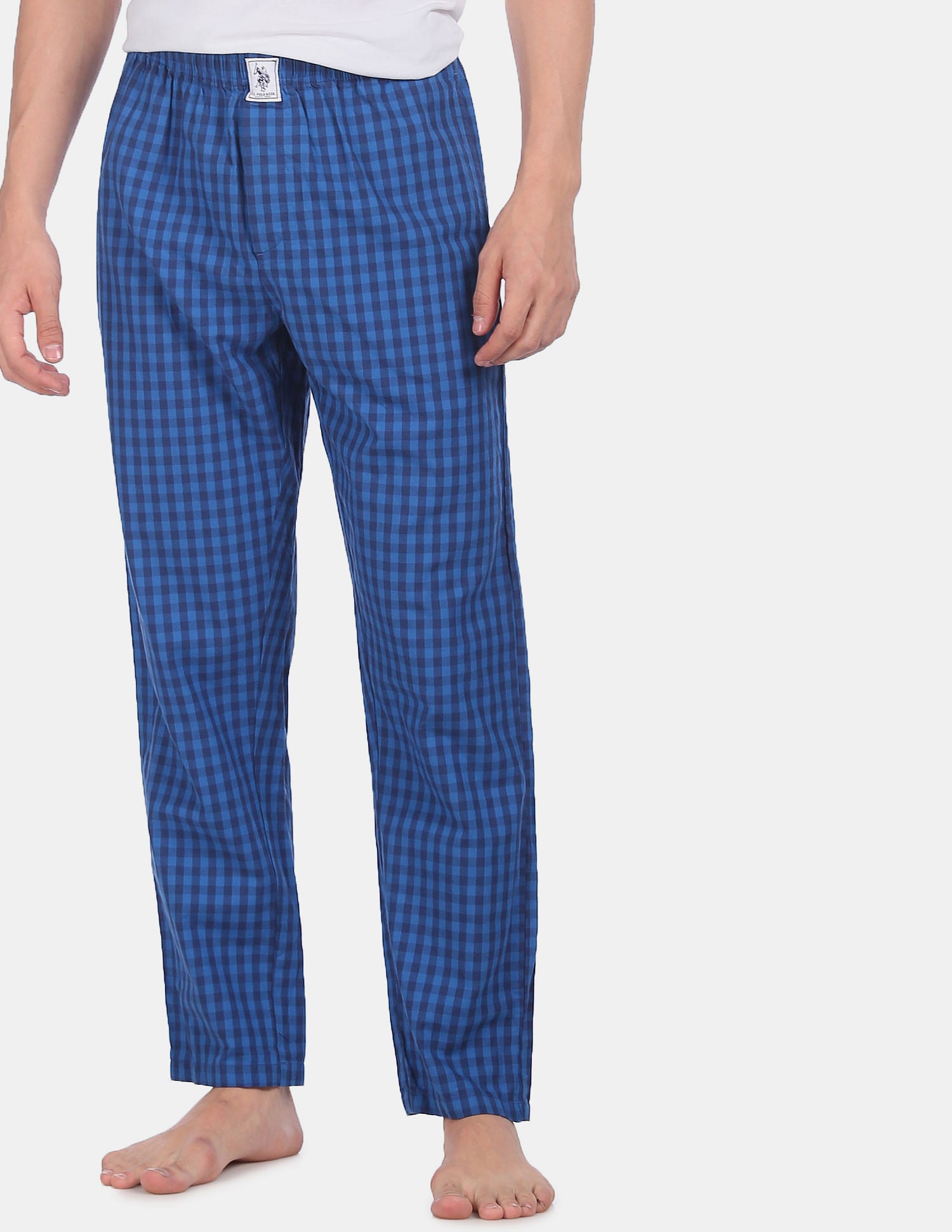 Comfort Fit Check I659 Lounge Pants - Pack Of 1 Blue - U.S. POLO ASSN. | Large