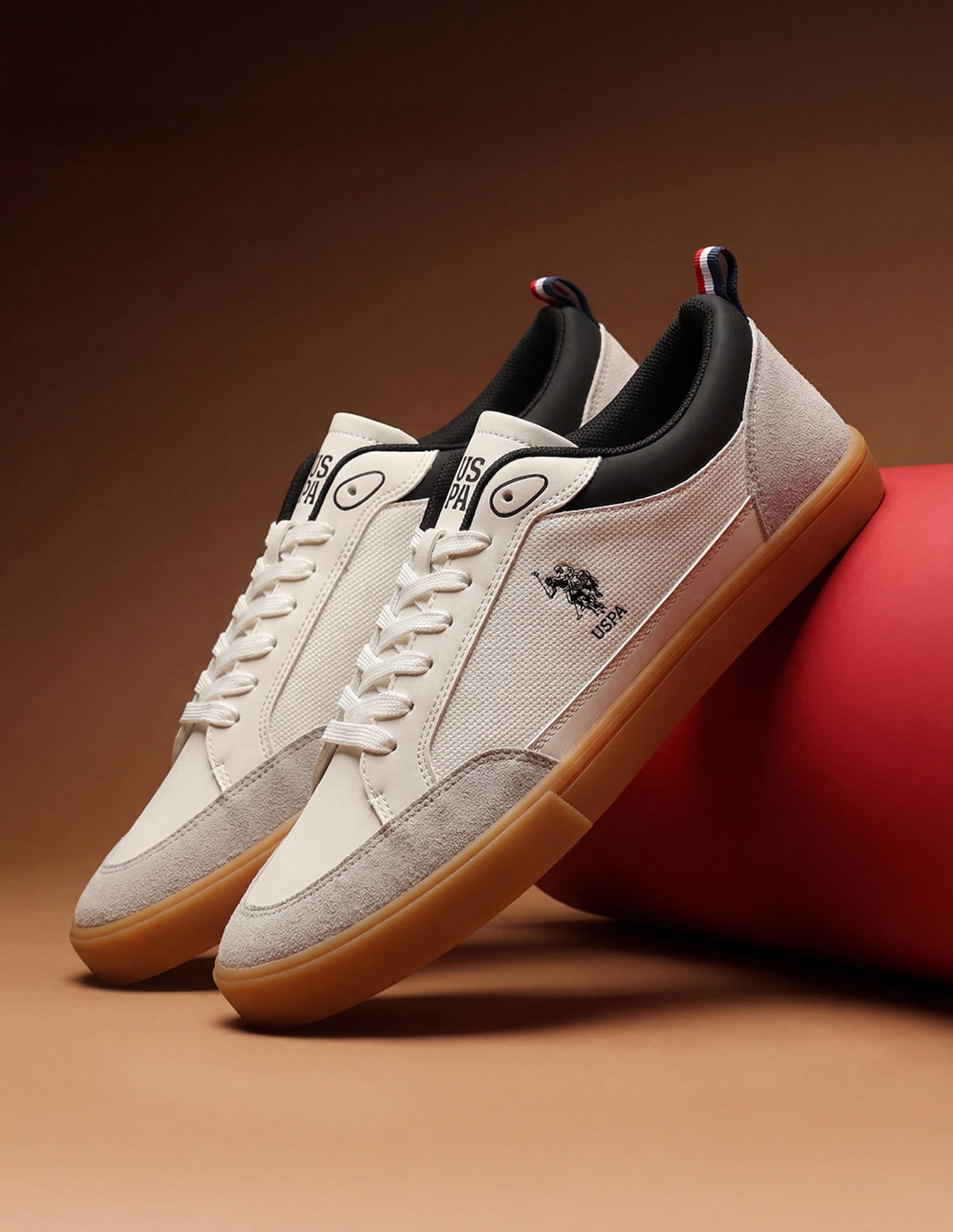 Men Colour Blocked Lucian Sneakers White - U.S. Polo Assn. India | Large