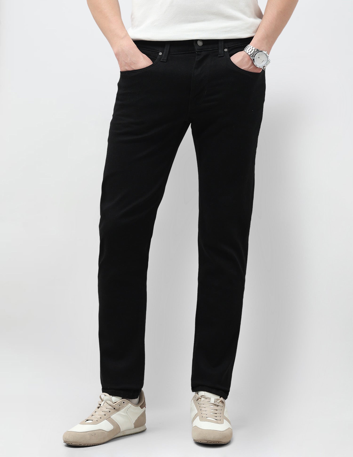 Brandon Slim Tapered Fit Black Jeans
