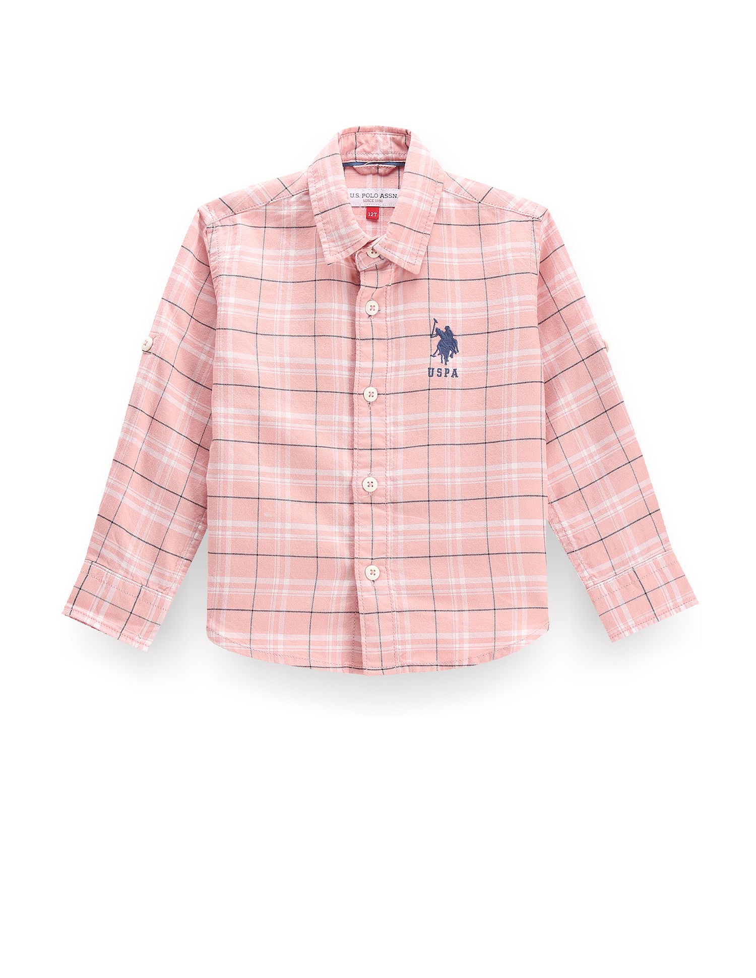 Boys Plaid Check Super Slim Fit Shirt