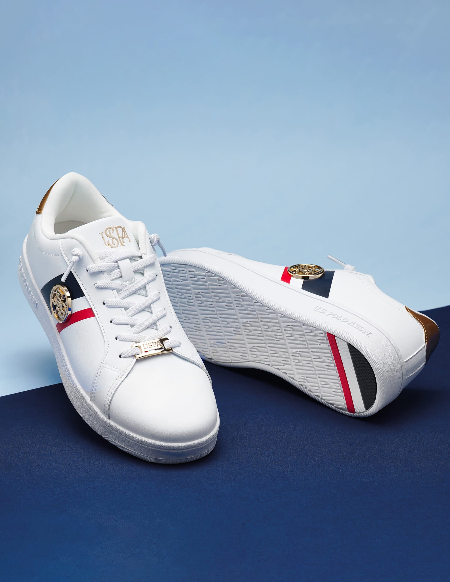 Women Striped Emery 2.0 Sneakers White - U.S. Polo Assn. India | Large