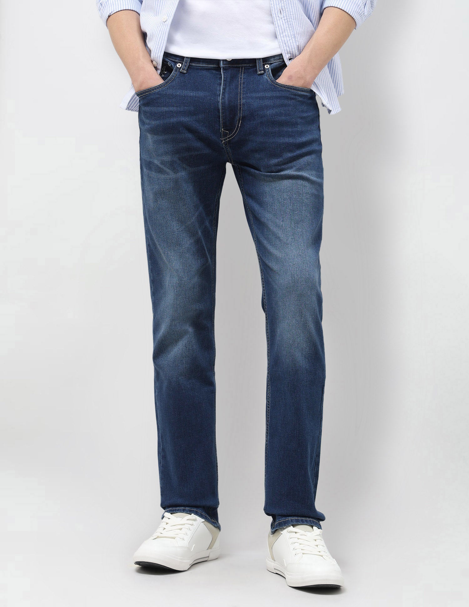 Harold Slim Straight Fit Blue Jeans