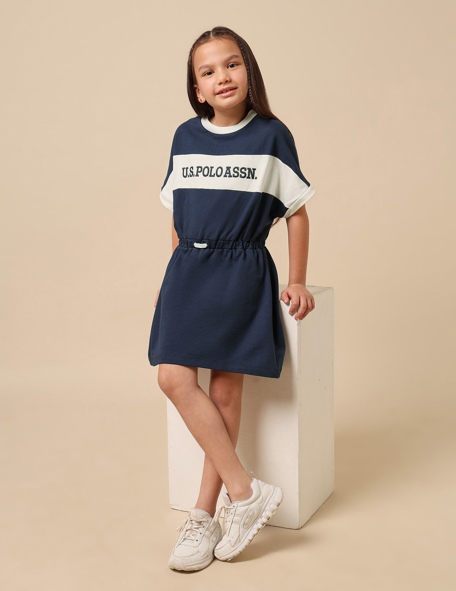 Girls Brand Embroidered A-Line Dress