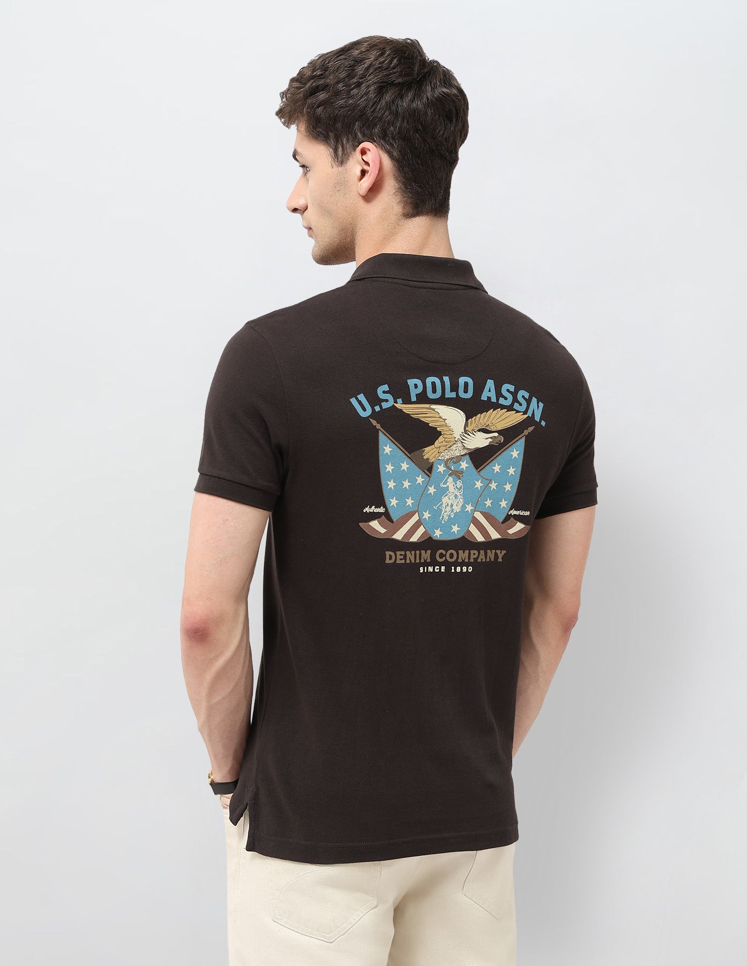 Graphic Brand Printed Regular Fit Polo Shirt