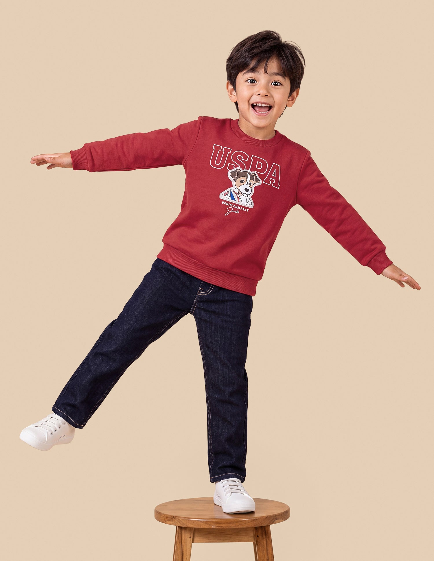 Graphic Brand Embroidered Regular Fit Sweatshirt Red - U.S. Polo Assn. India | Large