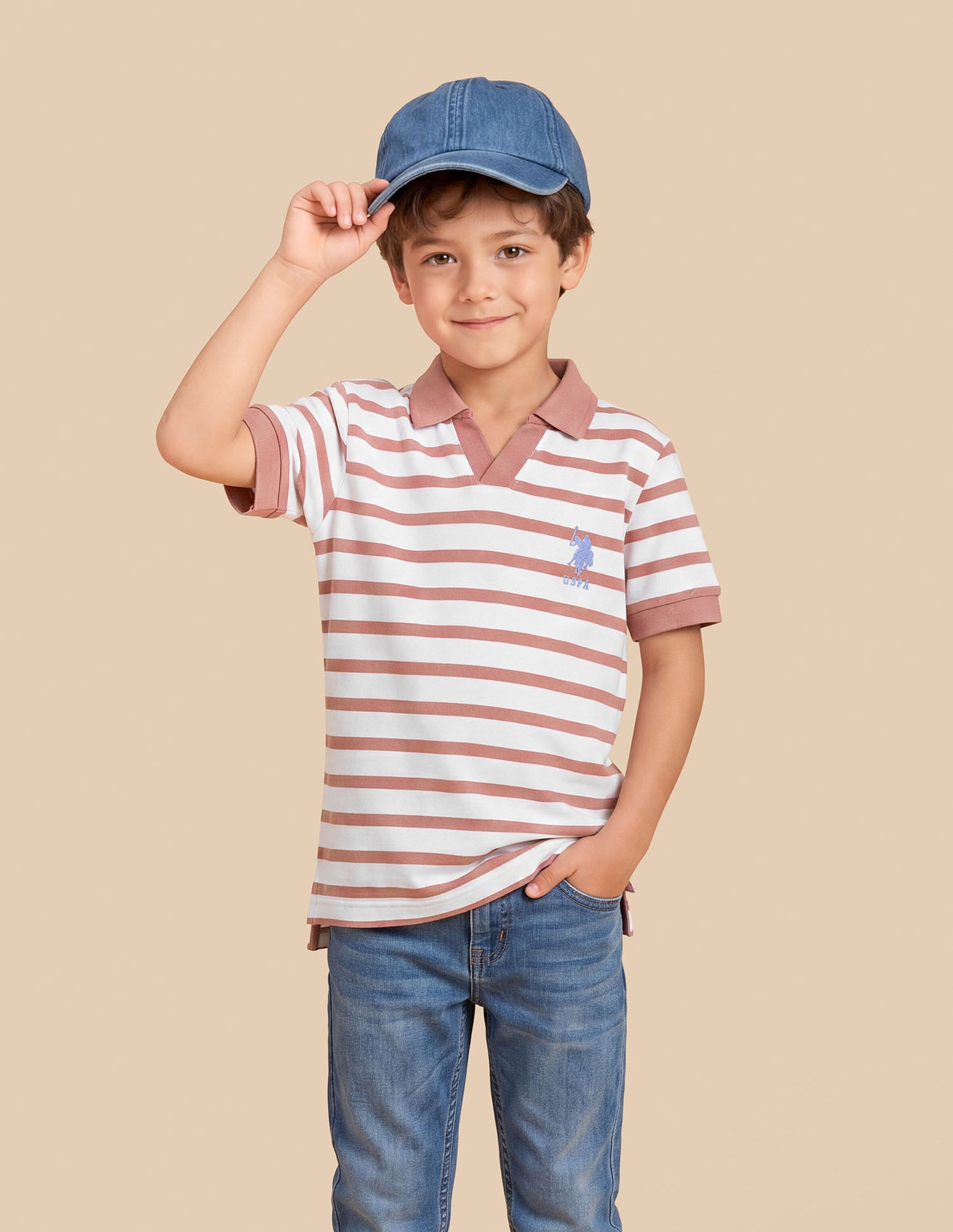 Horizontal Striped Regular Fit Polo Shirt