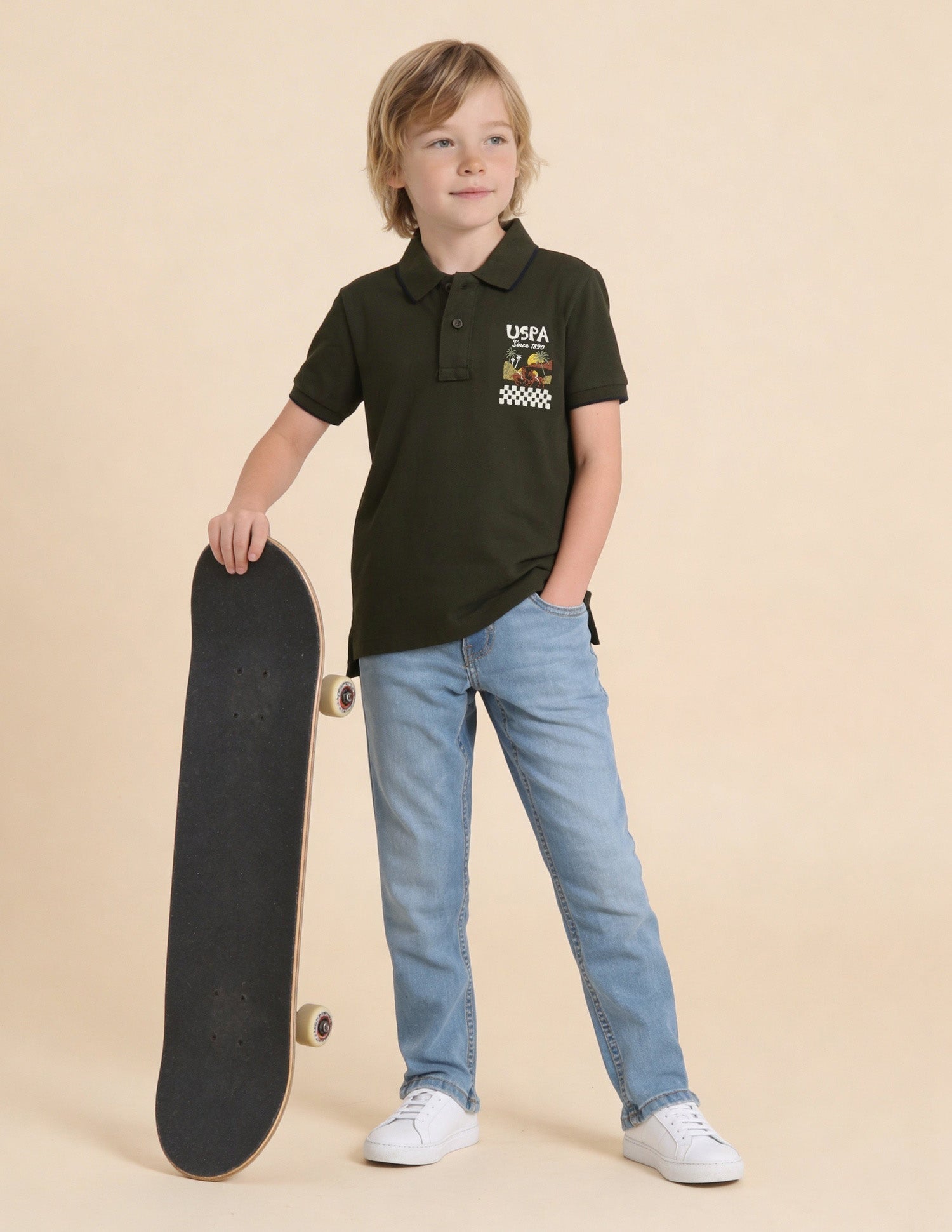 Graphic Brand Printed Regular Fit Polo Shirt