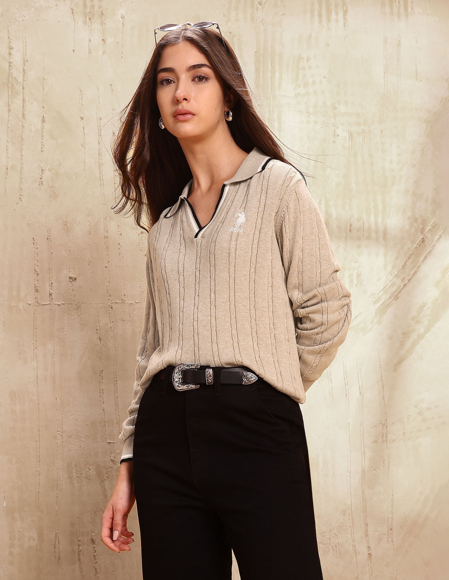 Regular Fit Textured Sweater