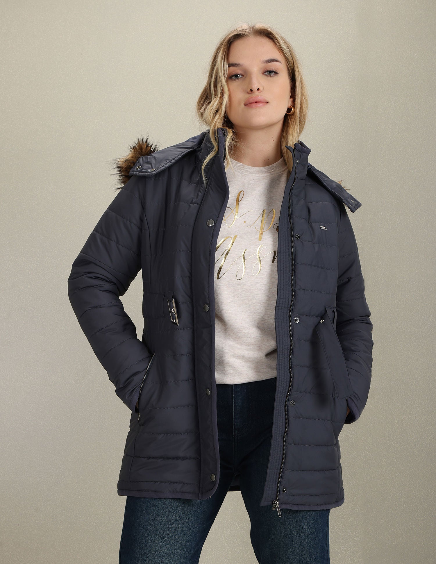 Detachable Hood Puffer Jacket – Polo India