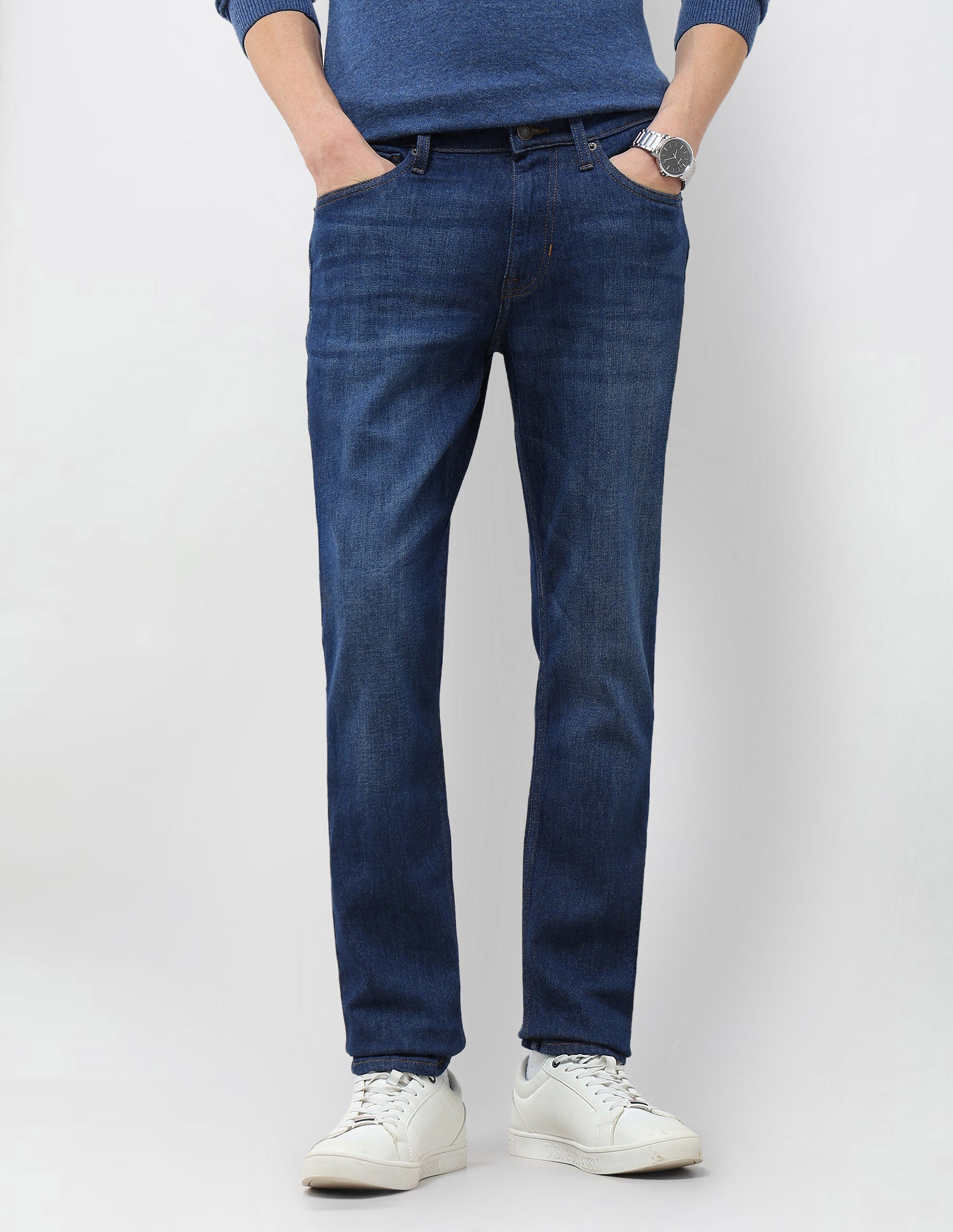 Brandon Slim Tapered Fit Whiskered Jeans