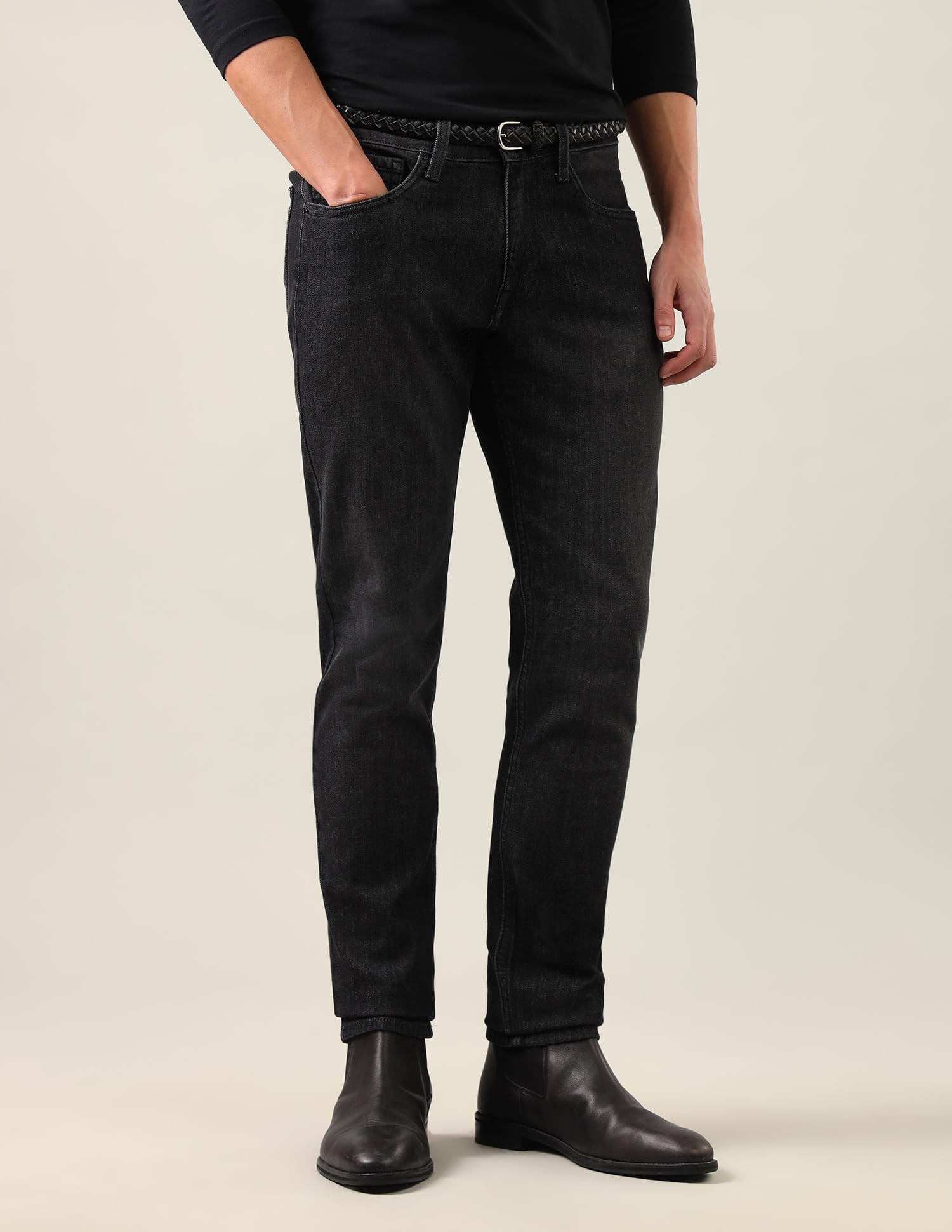 Brandon Slim-Tapered Fit Black Jeans Black - U.S. Polo Assn. India | Large