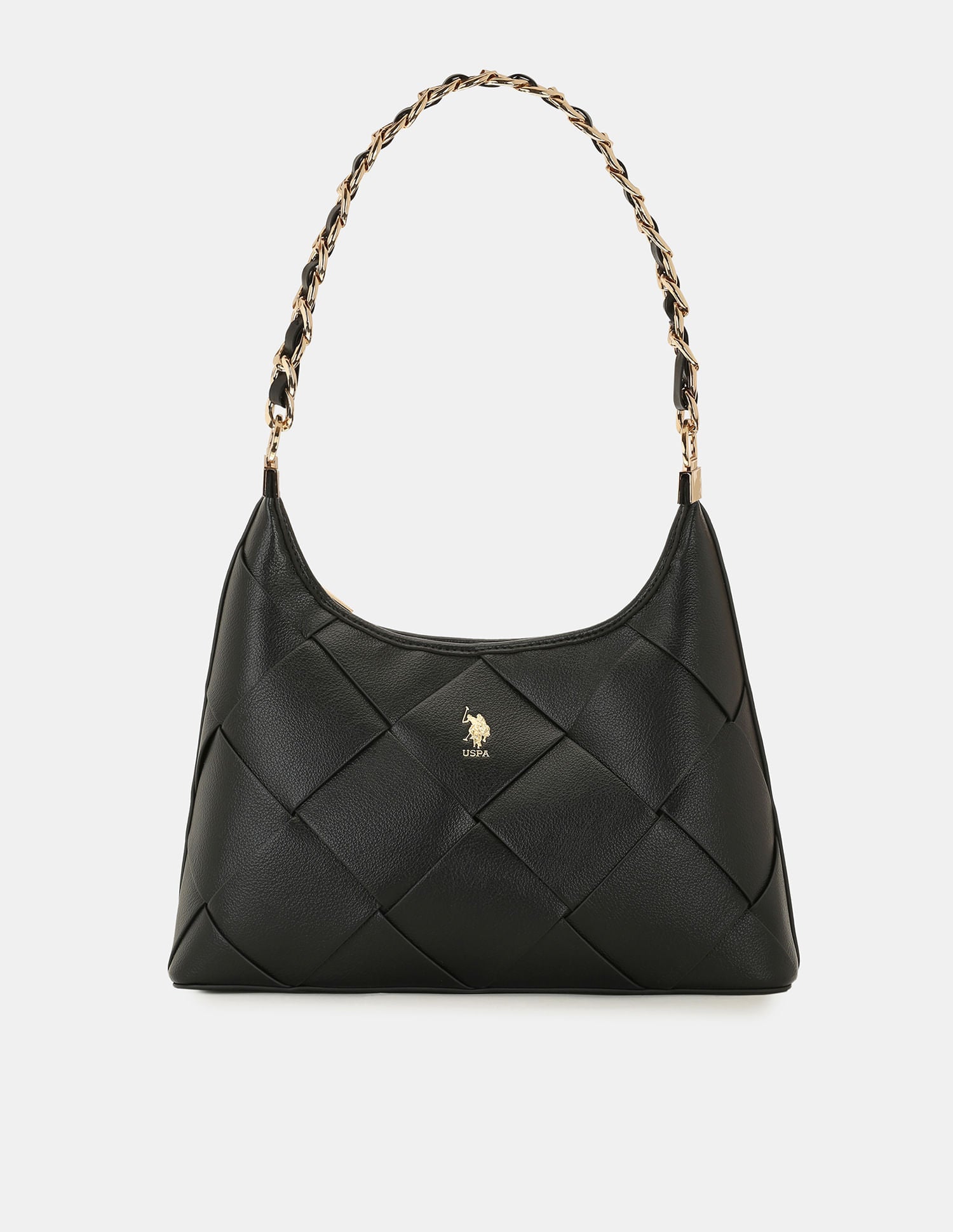 Women Babie Shoulder Bag with Woven Texture