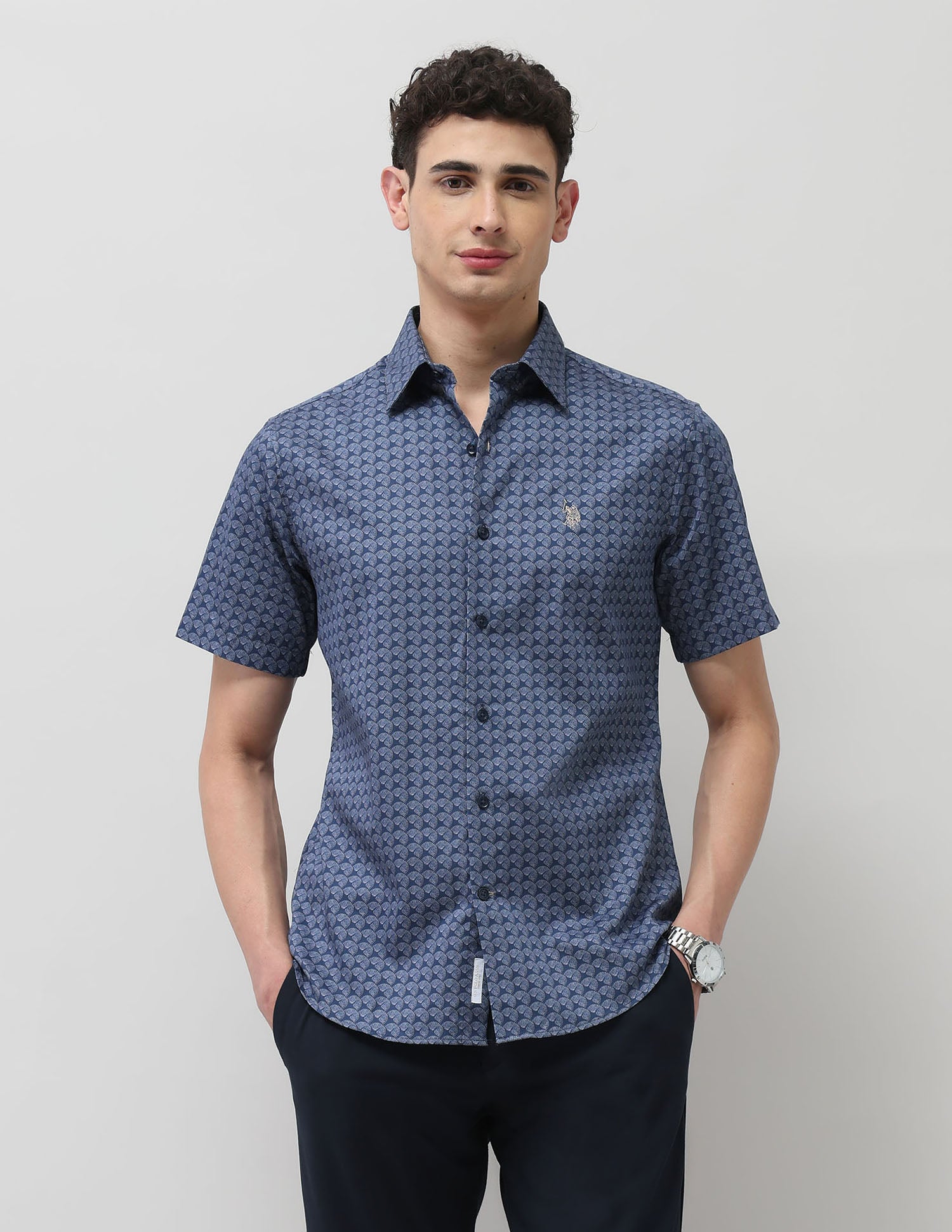 Tailored Fit Satin Shirt