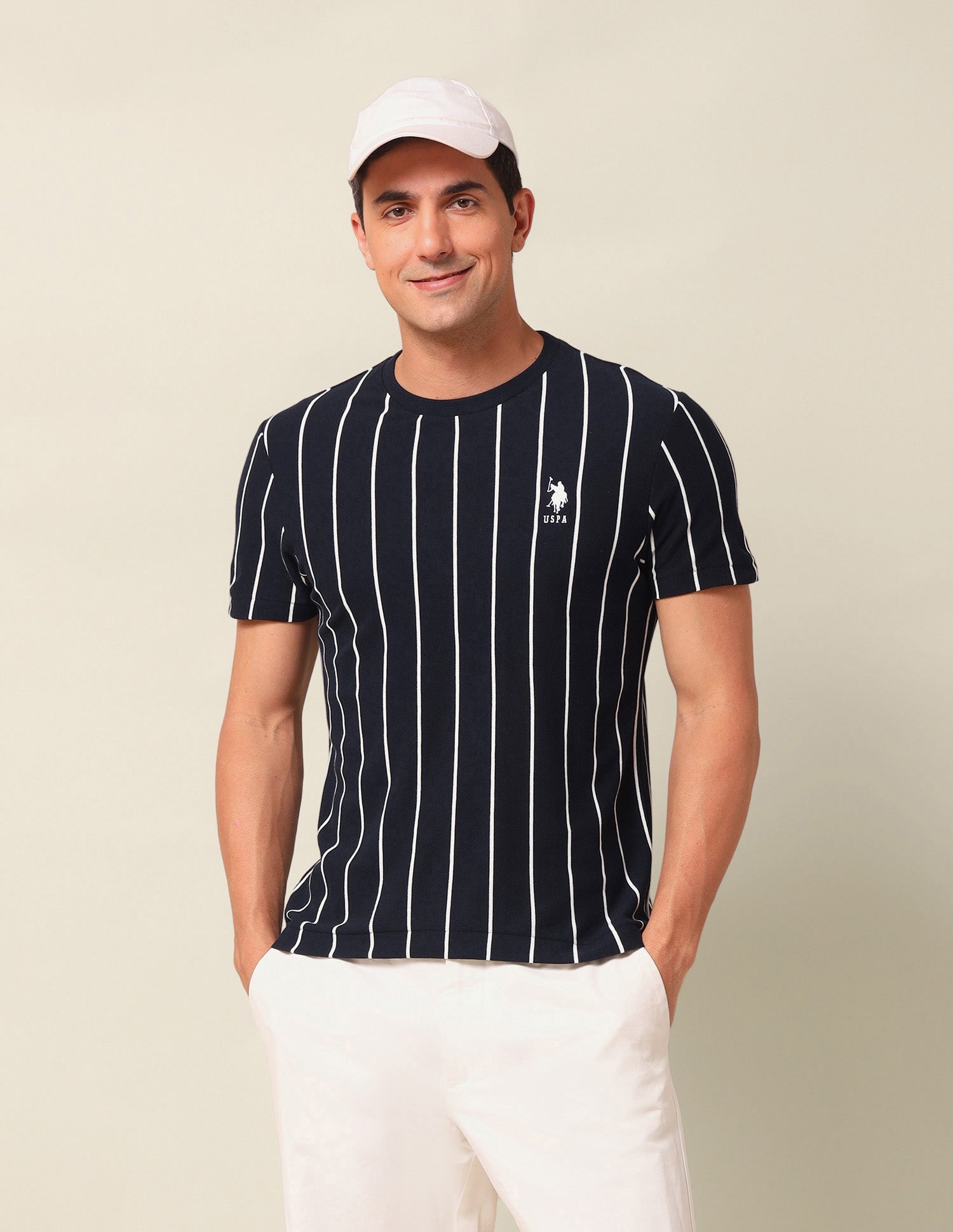 Vertical Striped Slim Fit T-Shirt