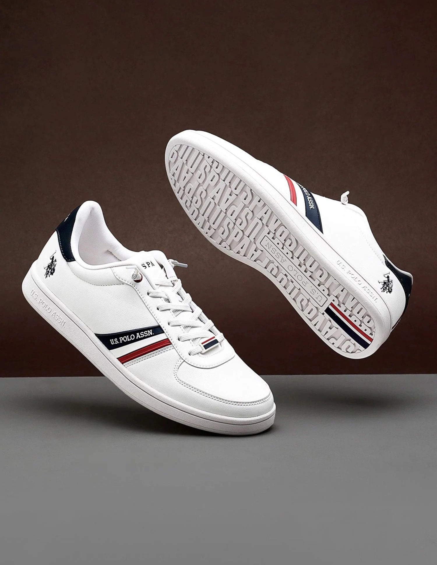 Alco 3.0 Striped Sneakers Off White - U.S. Polo Assn. India | Large