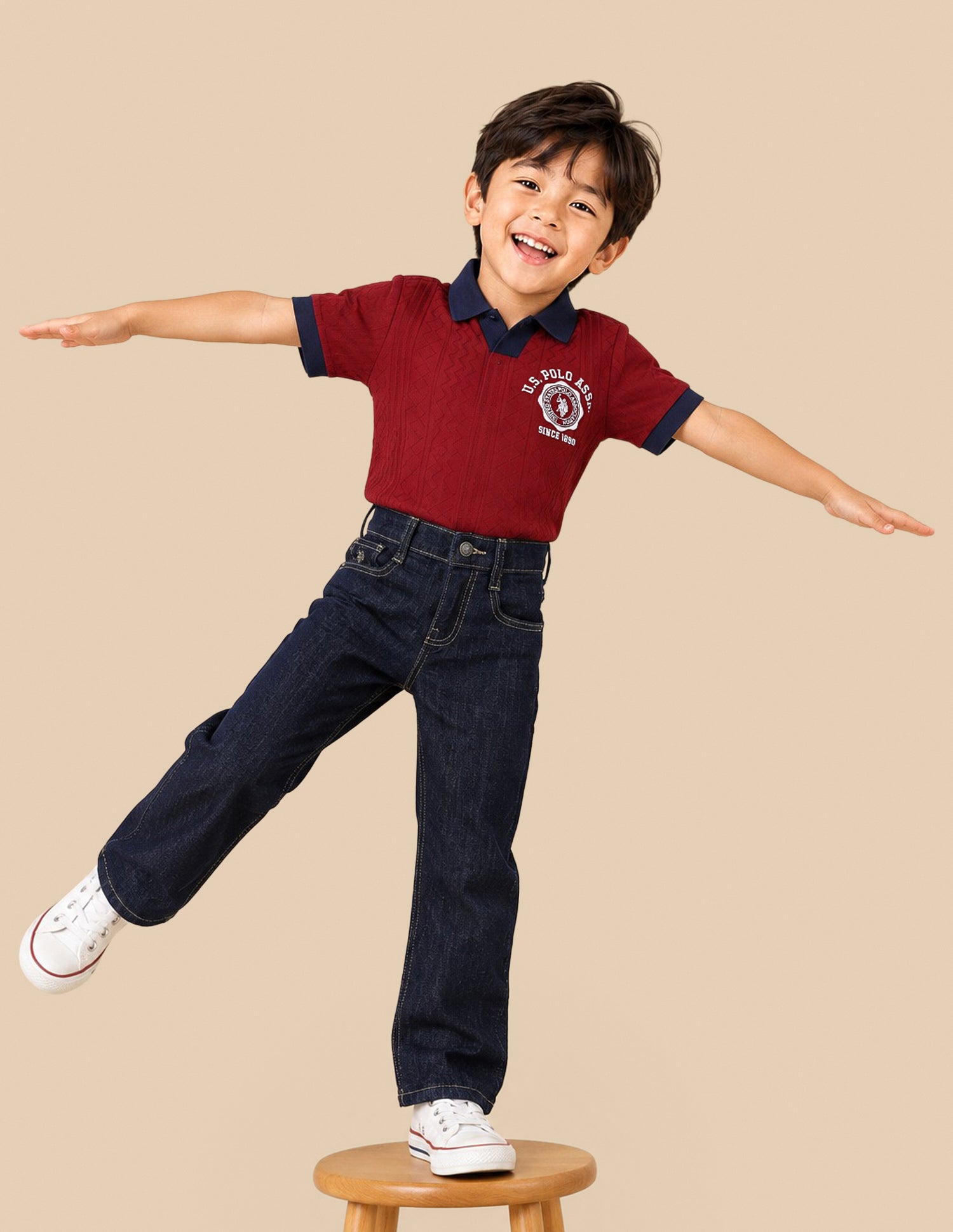 Connor Bootcut Fit Blue Jeans Rinse Blue - U.S. Polo Assn. India | Large