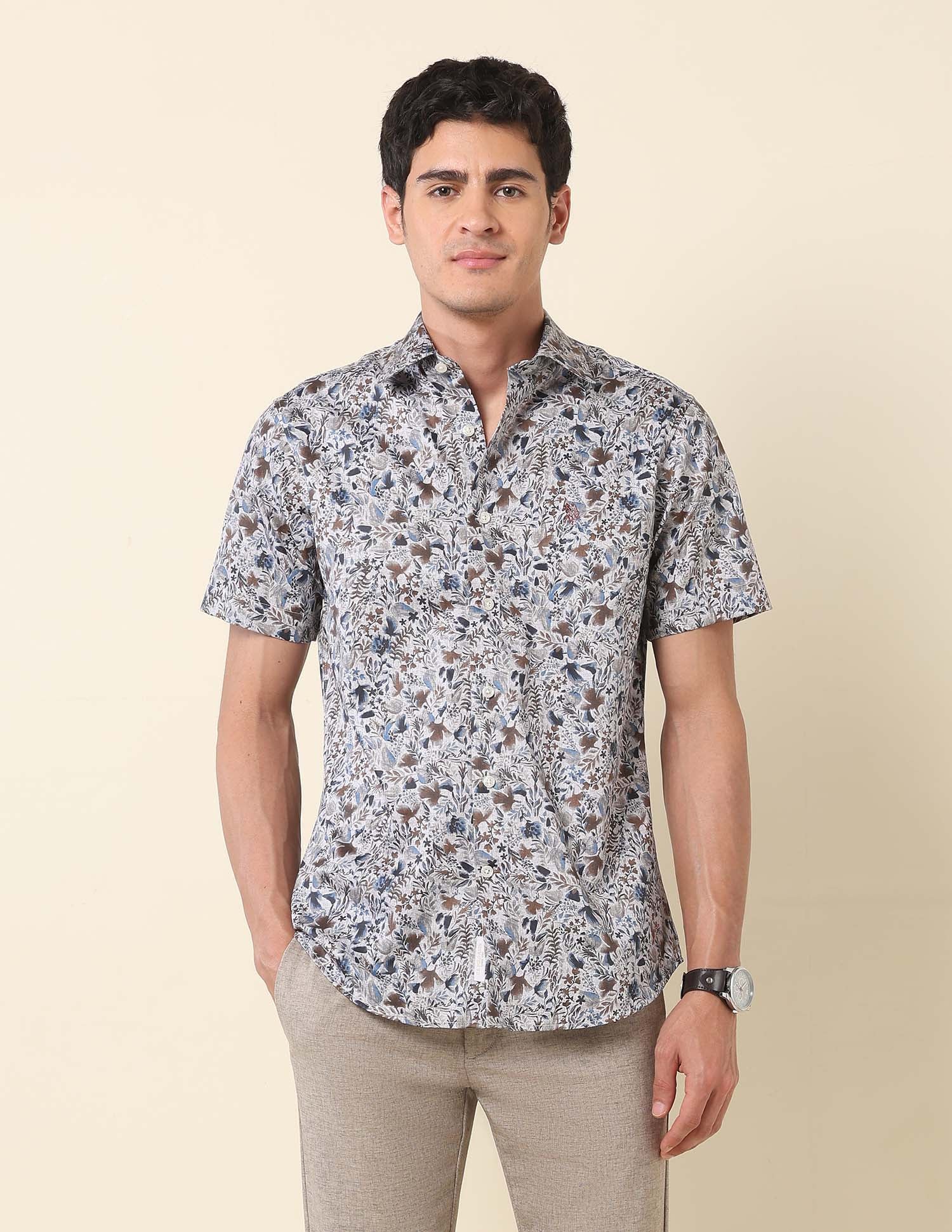 Floral Printed Tailored Fit Shirt