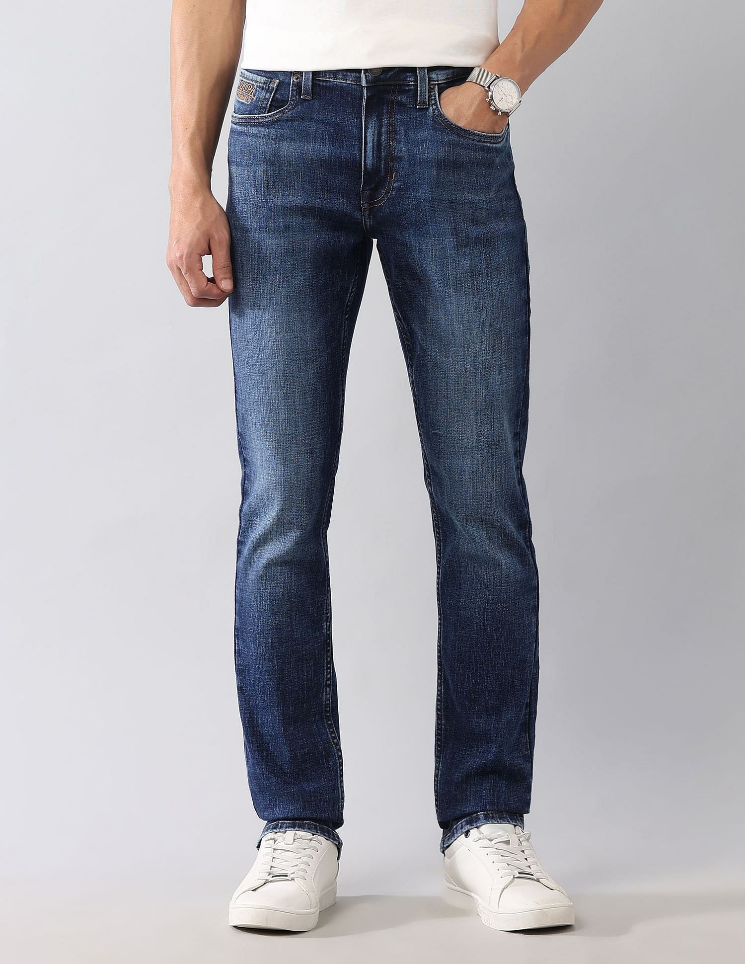 Regallo Skinny Fit Blue Jeans Blue - U.S. Polo Assn. India | Large