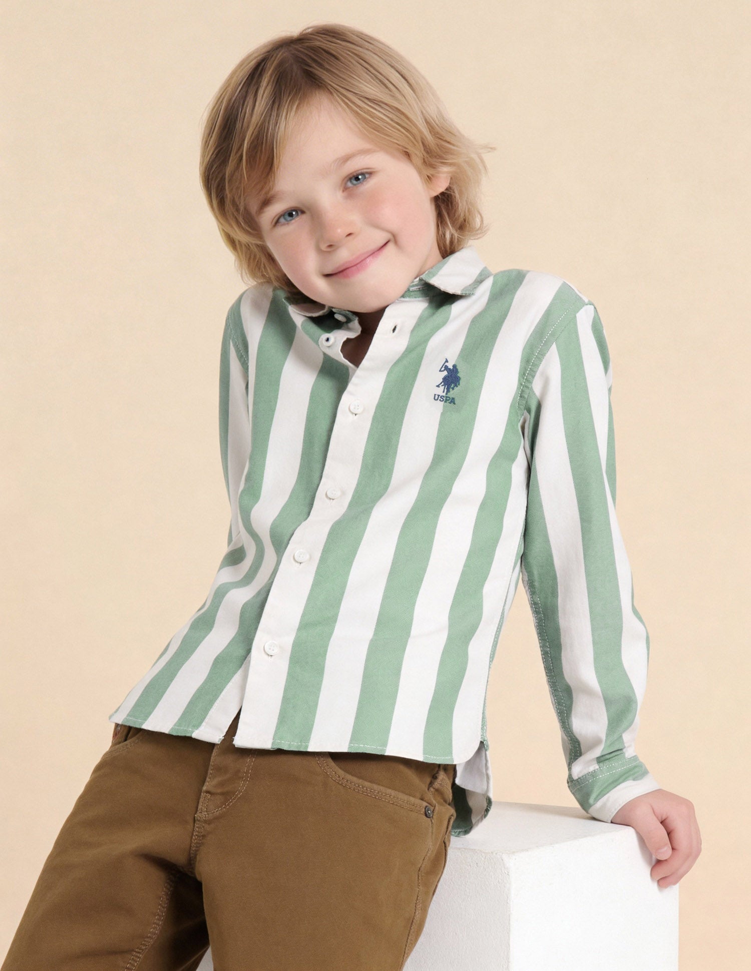 Vertical Striped Twill Shirt
