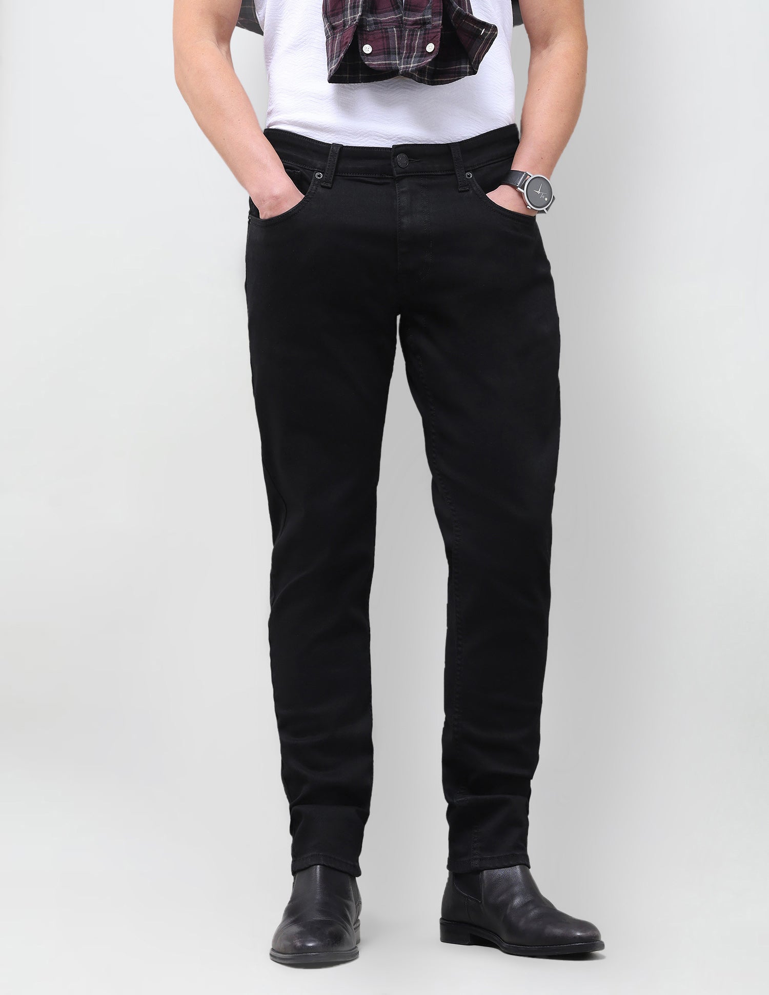 Brandon Slim-Tapered Fit Black Jeans Black - U.S. Polo Assn. India | Large