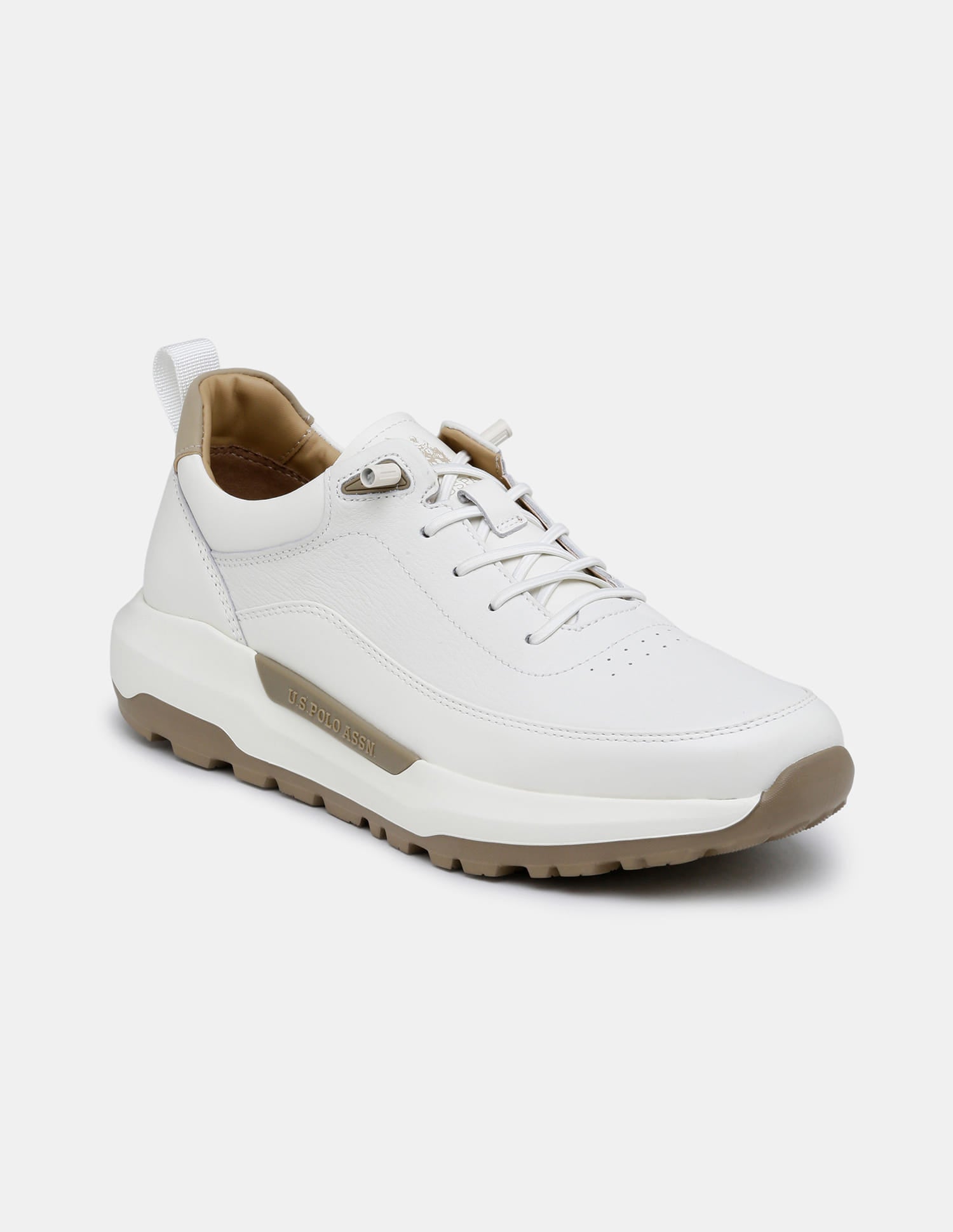 Round Toe Lace Ups Ansel 2.0 Sneakers White - U.S. Polo Assn. India | Large