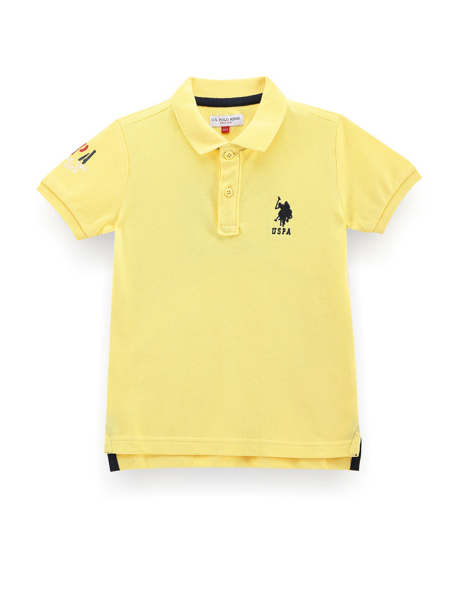 Boys Rear Graphic Cotton Polo Shirt