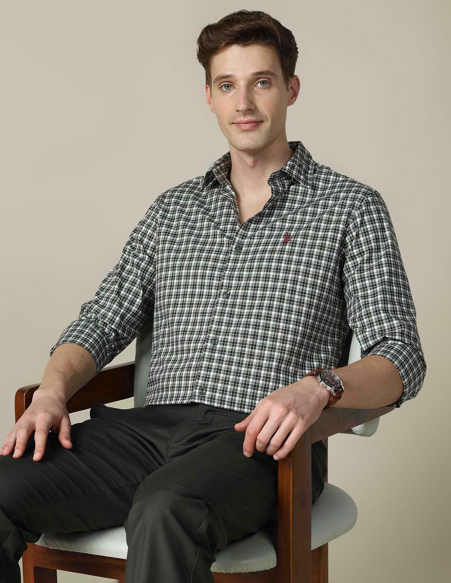 Tartan Checked Tailored Fit Shirt