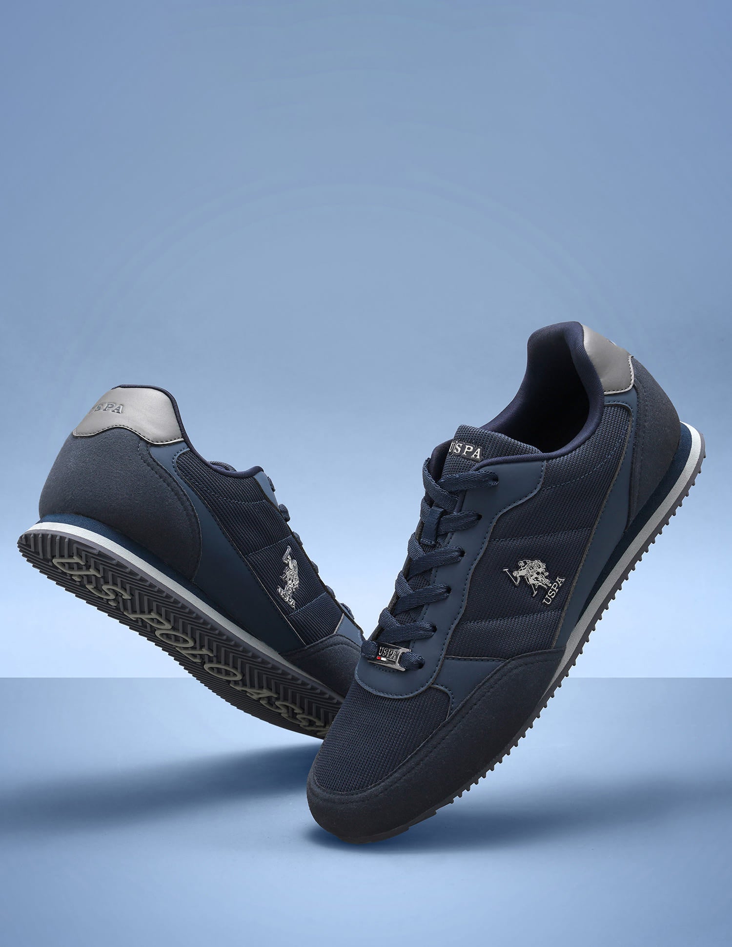 Men Eliza 2.0 Navy Work Casuals Lace Up Shoes Navy - U.S. Polo Assn. India | Large