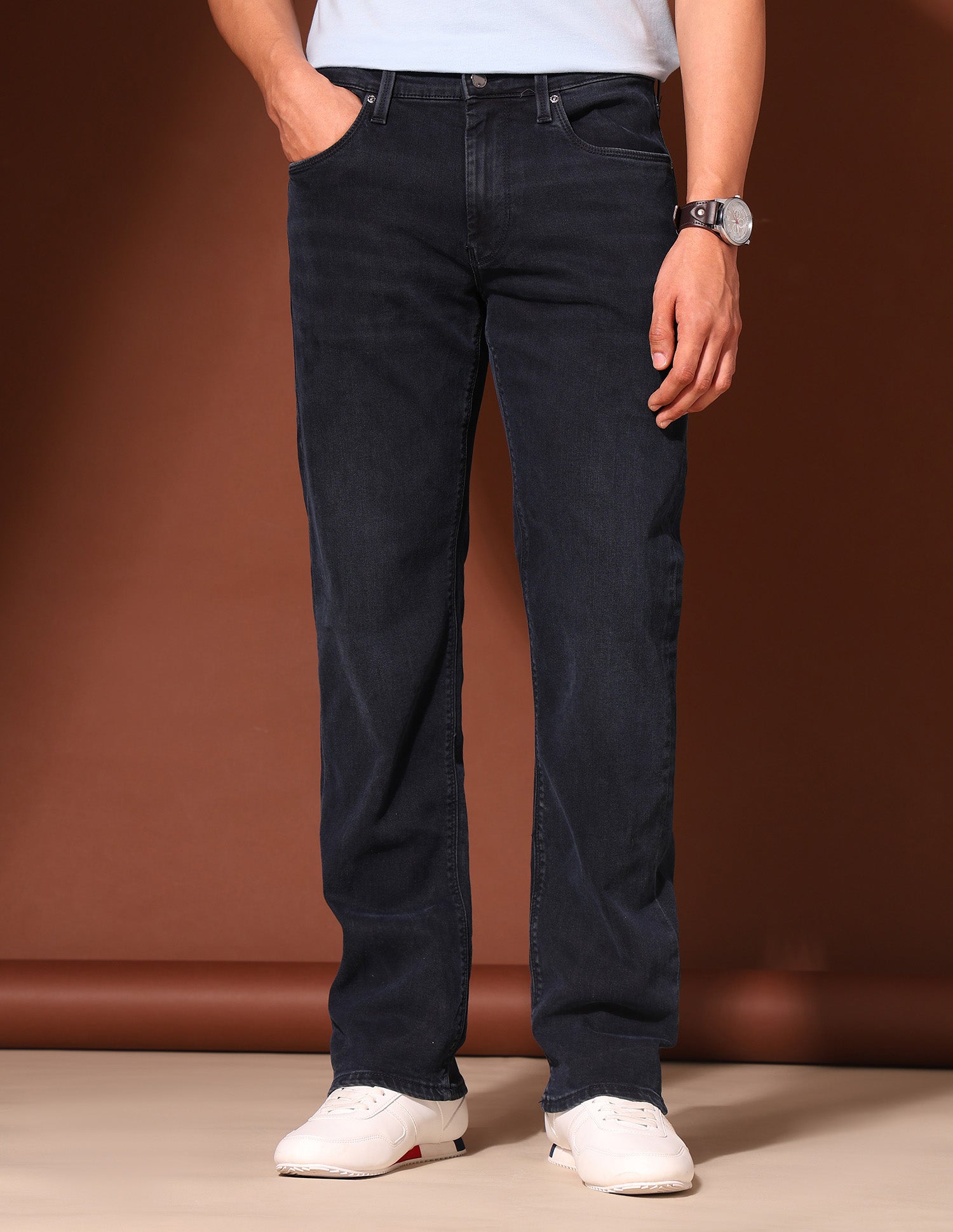Harold Slim Straight Fit Blue Jeans Dark Wash - U.S. Polo Assn. India | Large