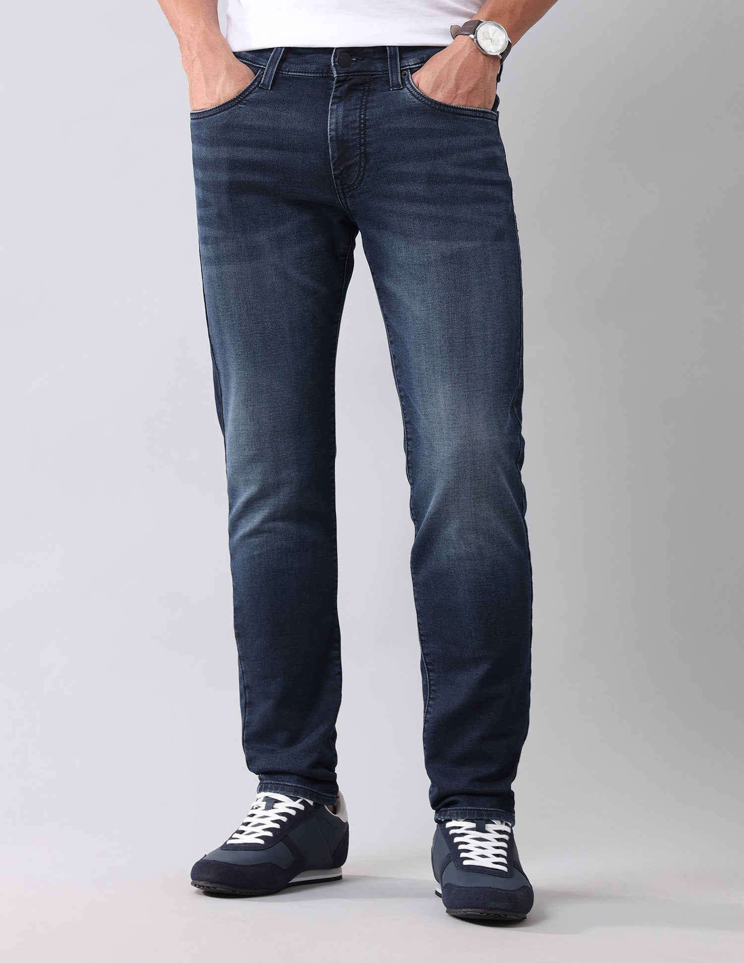 Brandon Slim Tapered Blue Jeans